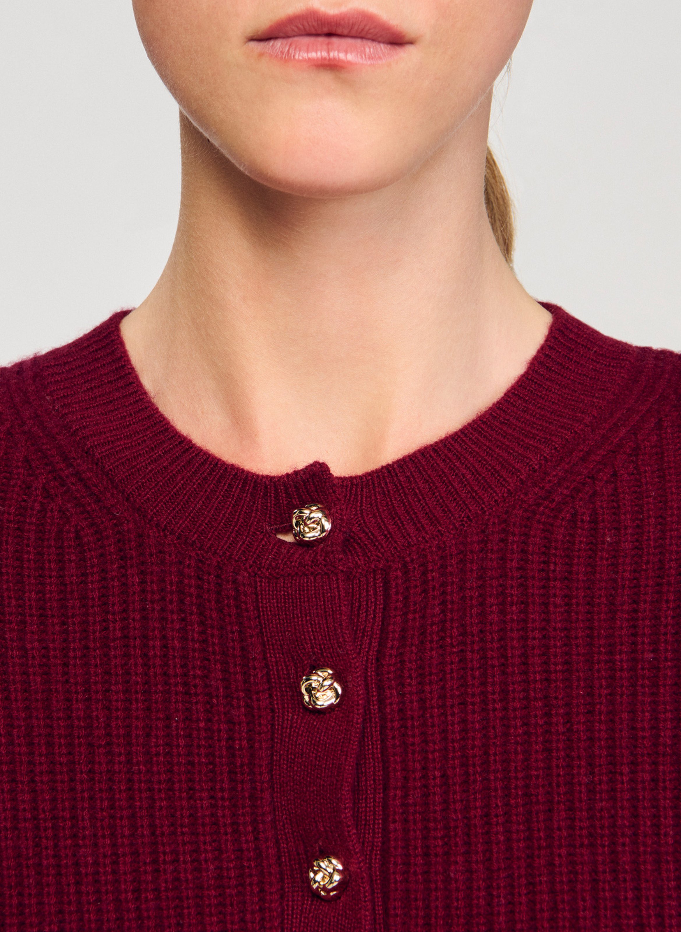 Oversized trui met ronde hals | wolblend met kasjmier SANDRO Rood