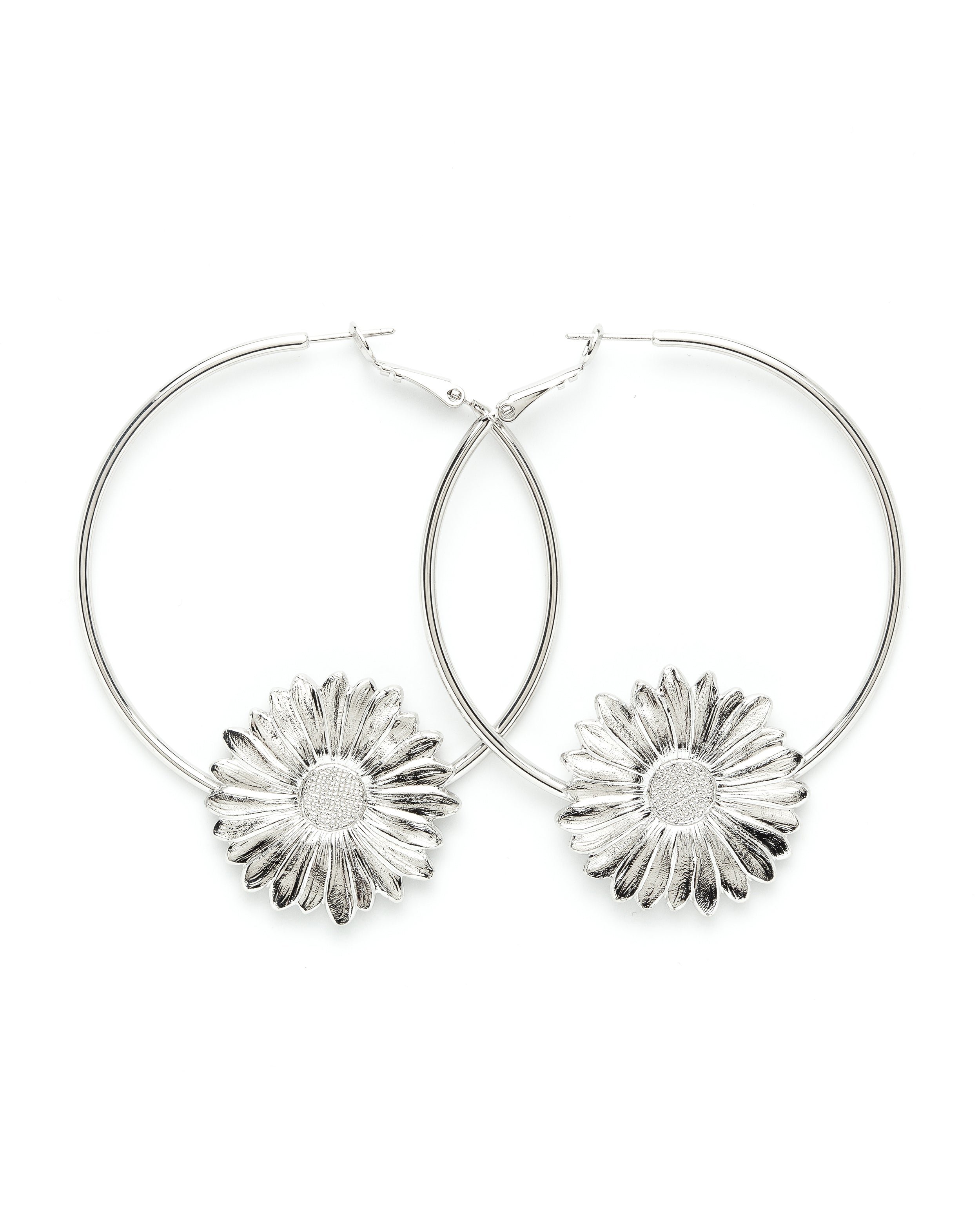 HÉLIOS - Fine gold-plated flower hoop earrings MONSIEUR SIMONE