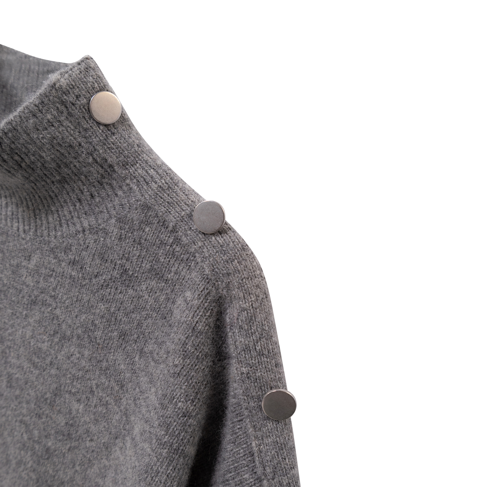 Robe courte col montant en laine mélangée IKKS JUNIOR Gris