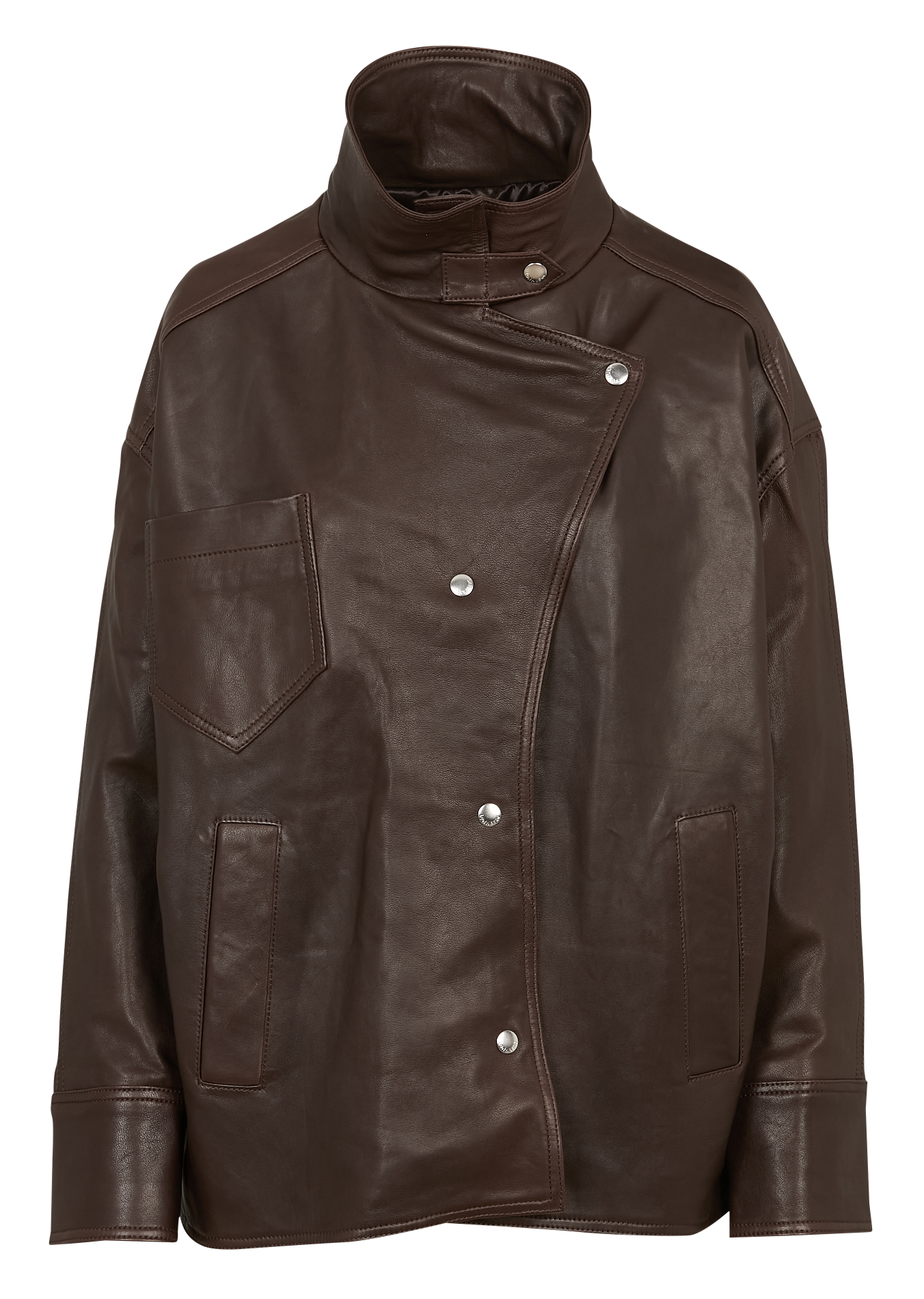 Oversize-Lederjacke MARGAUX LONNBERG Braun