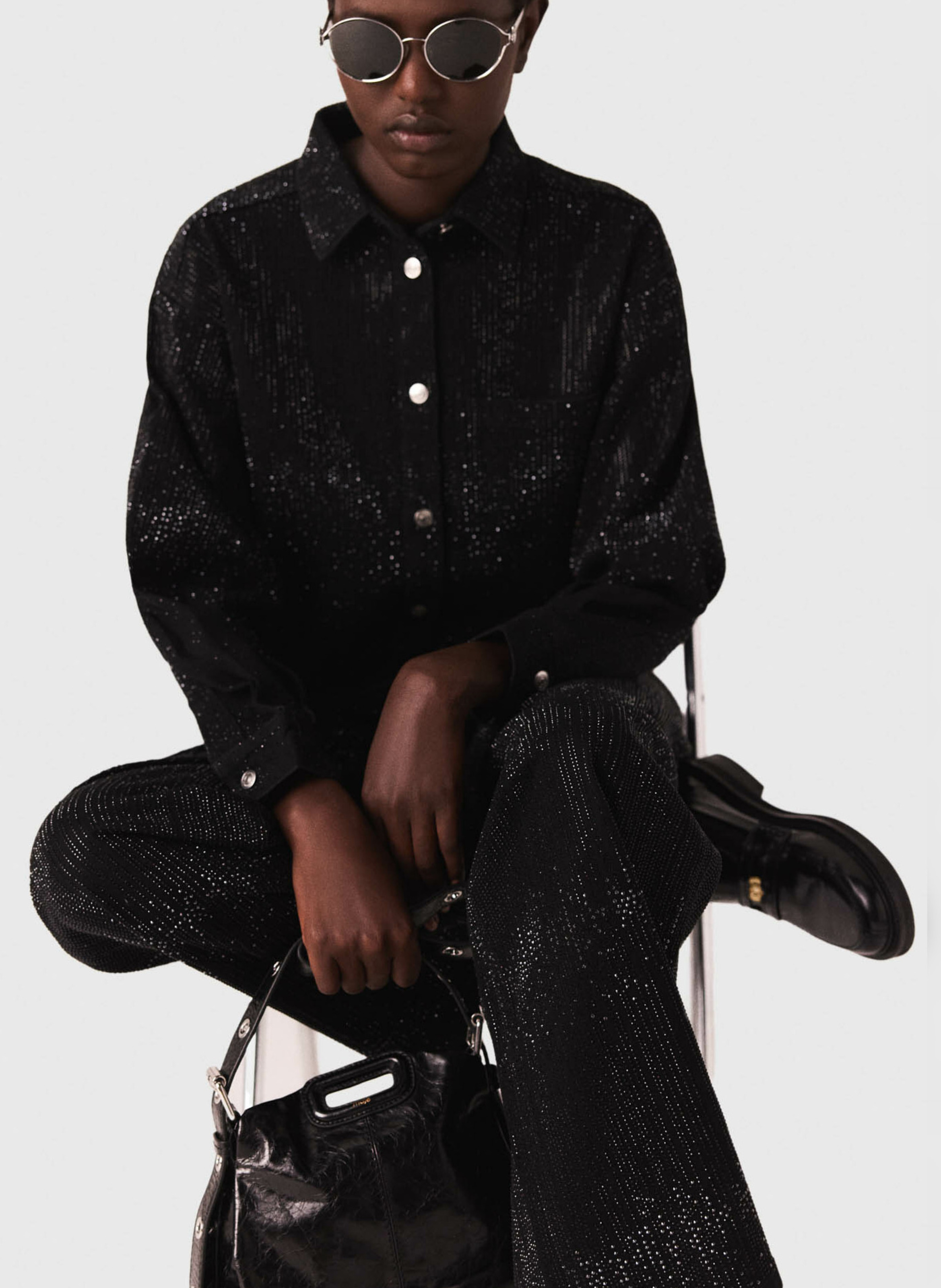 Chemise col classique  MAJE Noir