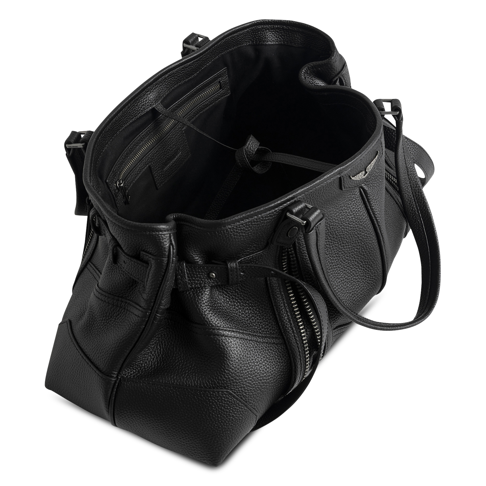 Grained leather shoulder bag ZADIG&VOLTAIRE Black