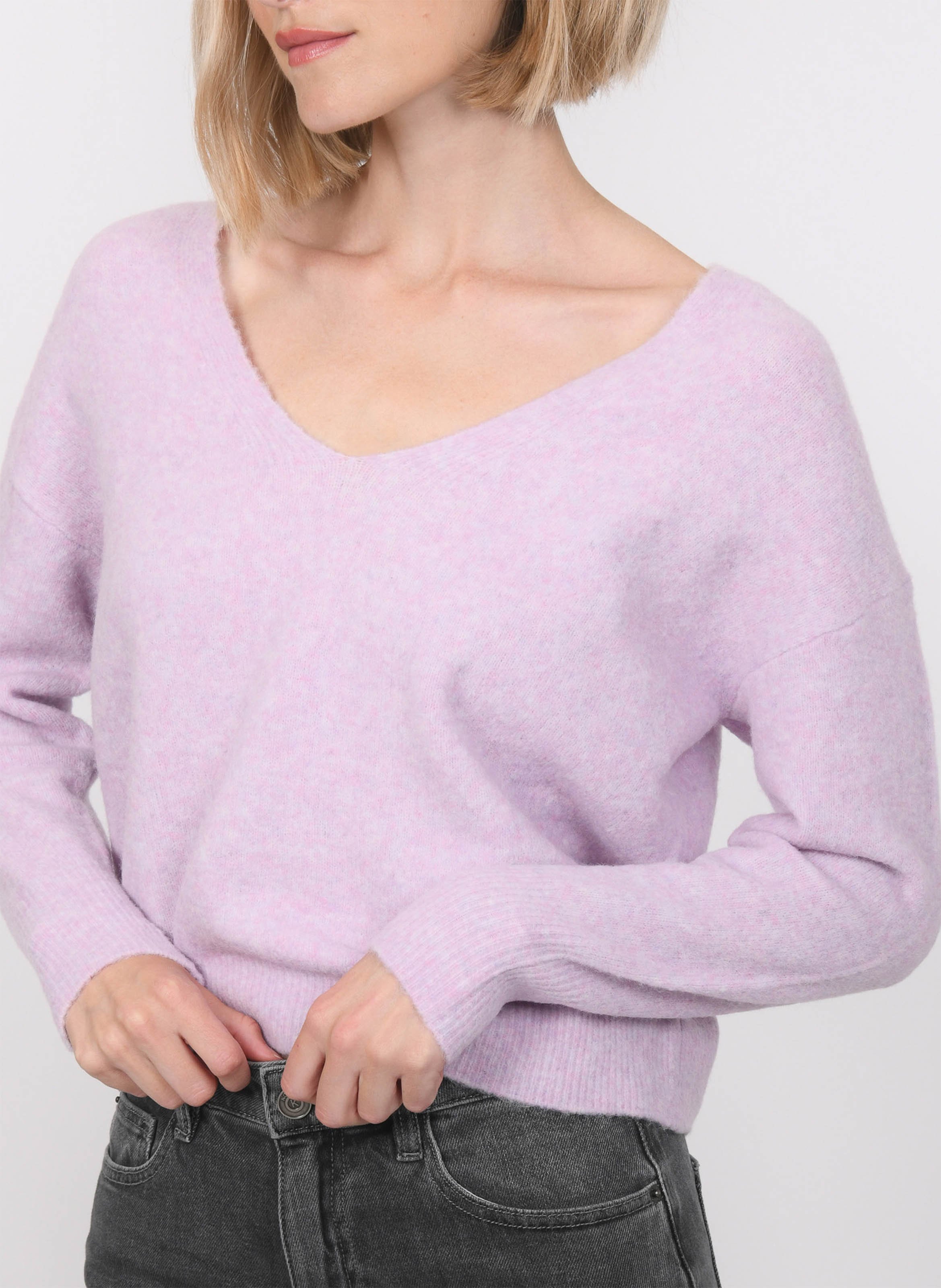Blossom - Pullover aus Wollmix mit V-Ausschnitt KOOKAI Violett