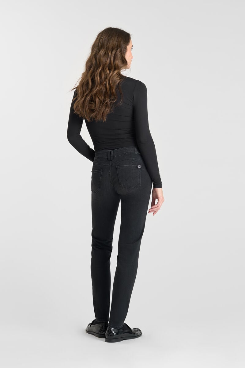 Push-up slim jeans, length 34 LE TEMPS DES CERISES Black