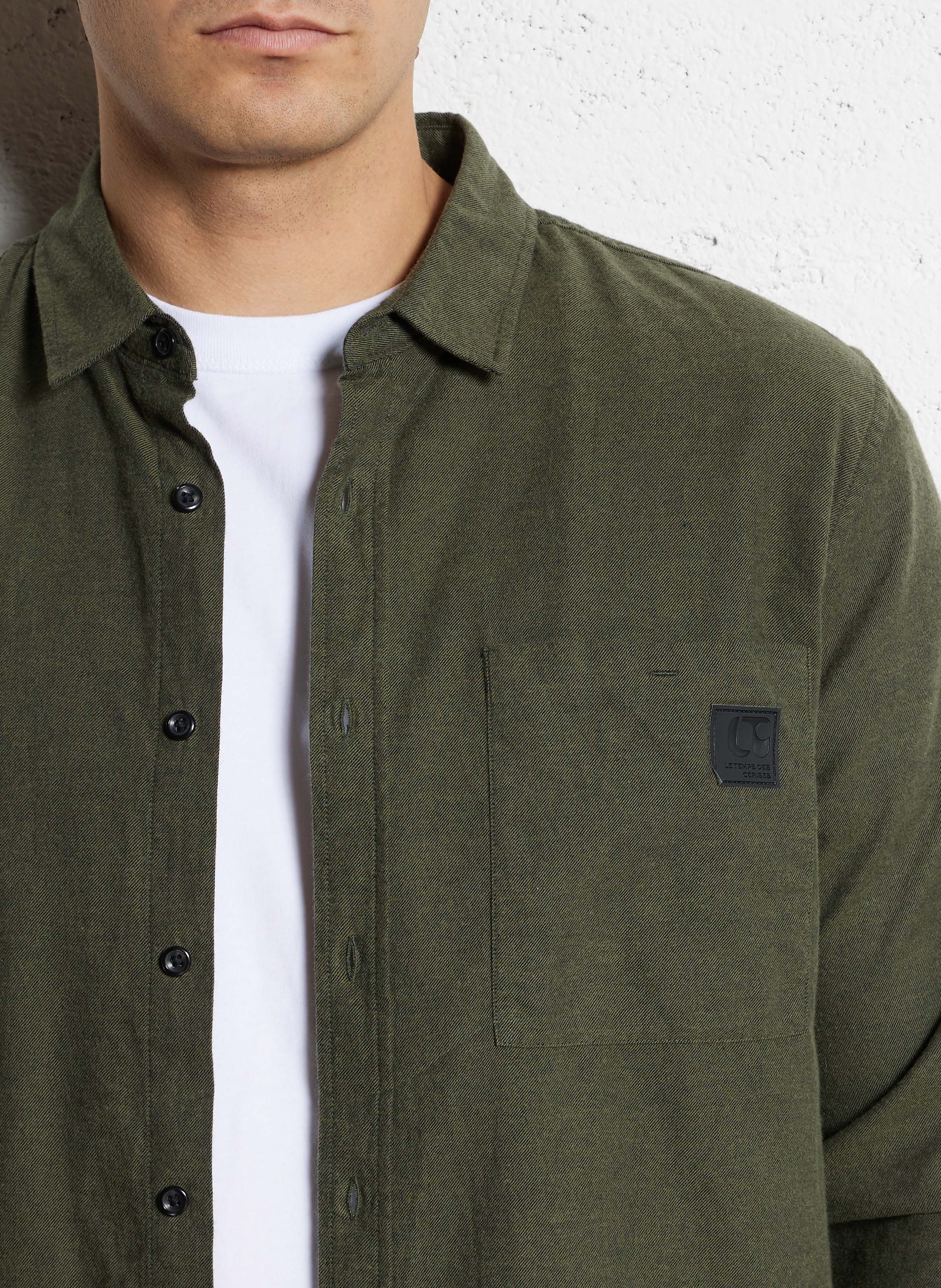 Camicia dritta in cotone LE TEMPS DES CERISES Verde