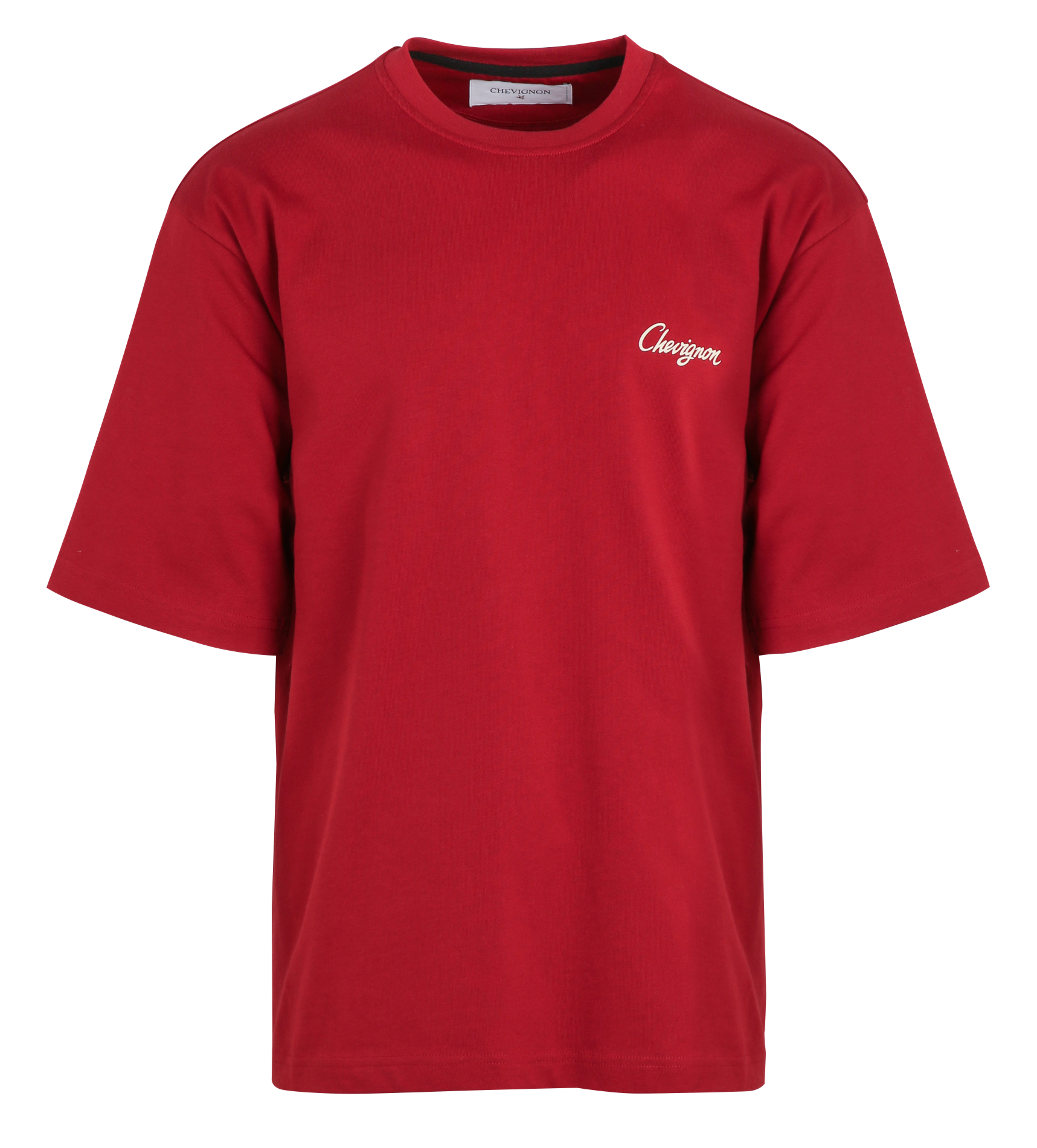 Oversized organic cotton T-shirt CHEVIGNON Red