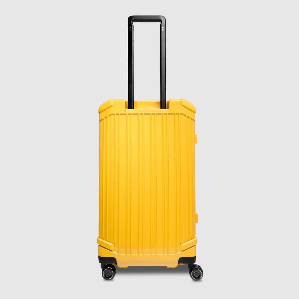 Trunk model 4-wheel trolley suitcase with TSA lock, small size PIQUADRO Yellow