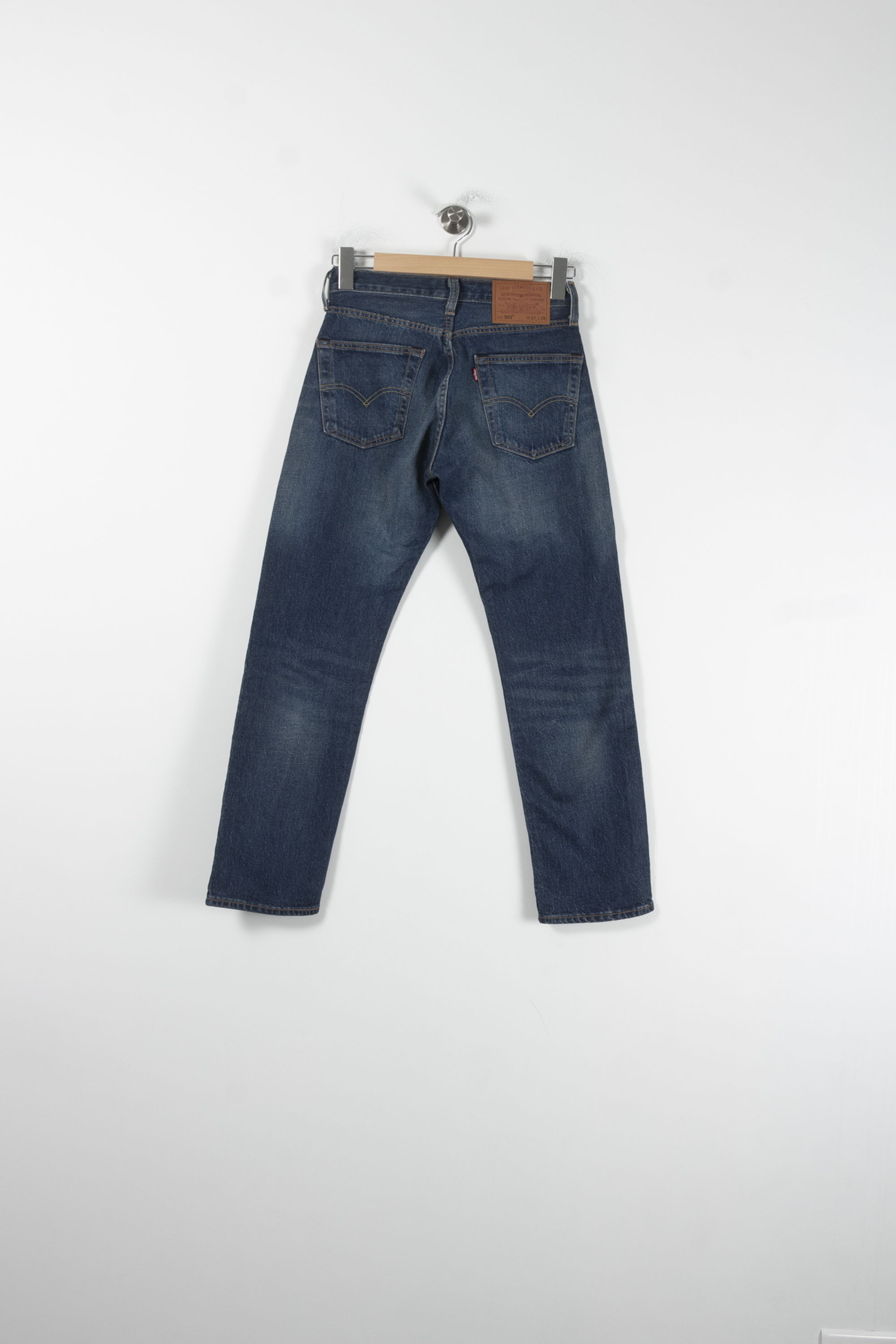 Cropped slim jeans with studs LEVI'S - Seconde main Blue