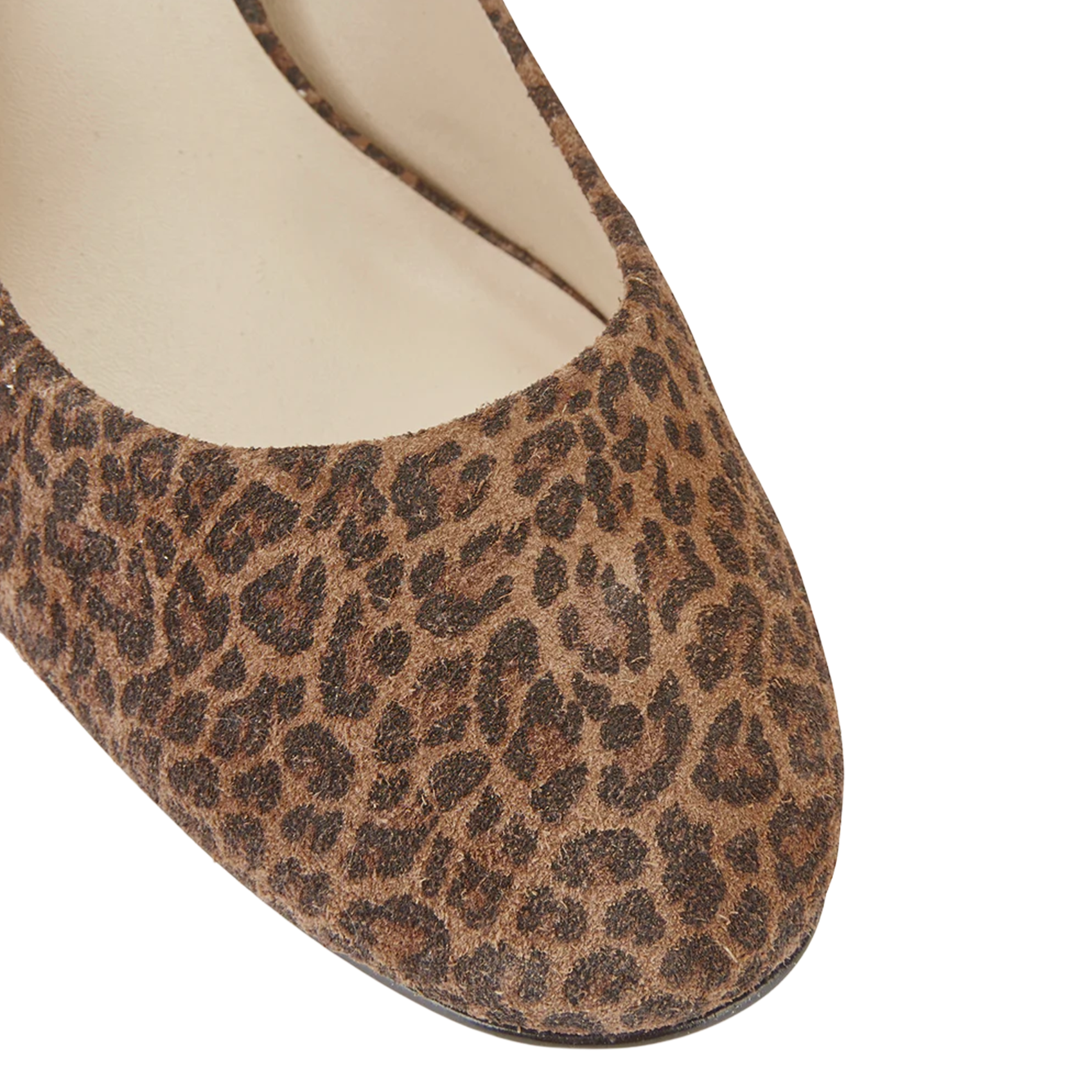 Escarpins en cuir velours imprimé léopard COSMOPARIS Beige