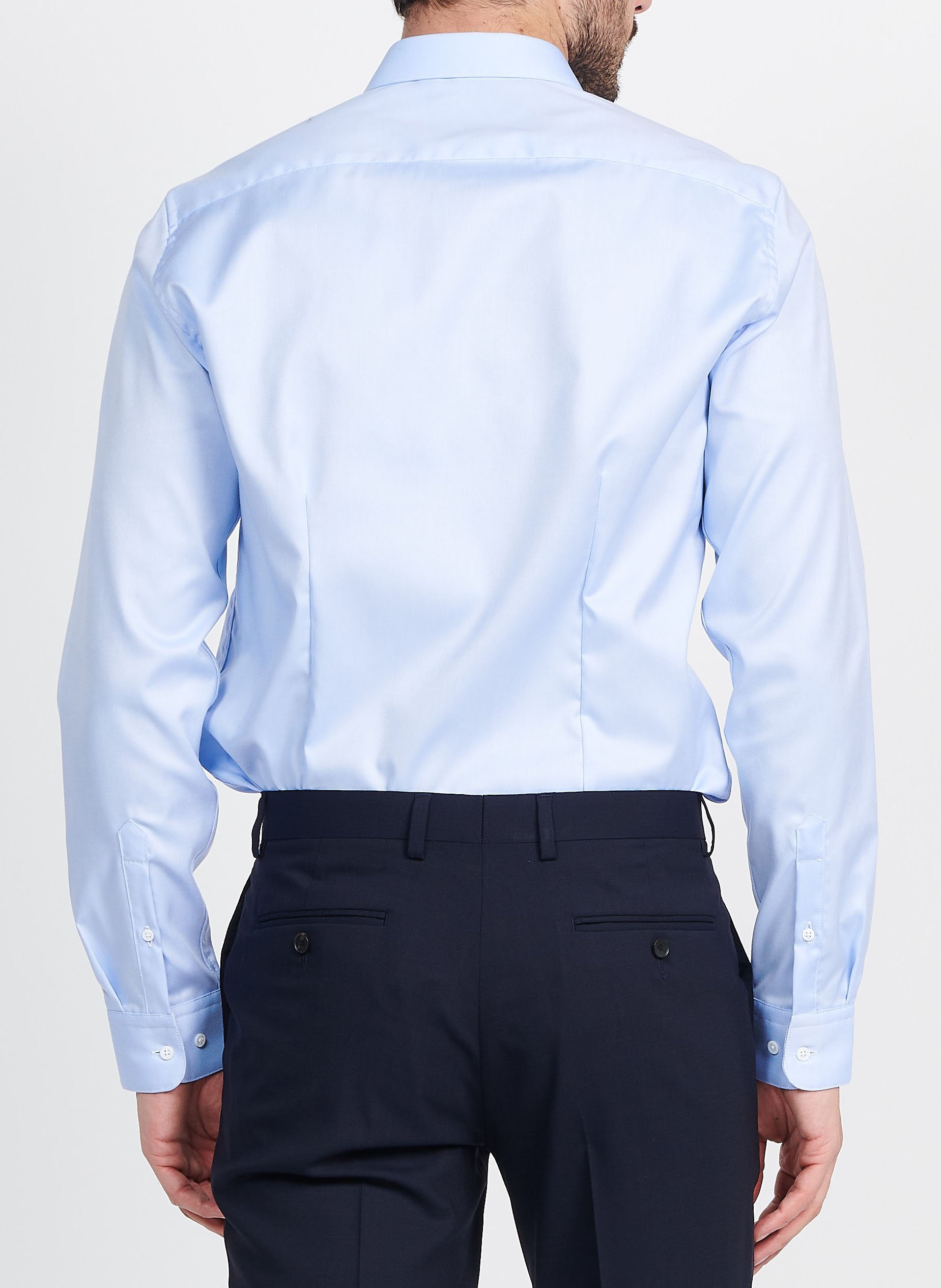 Slim-fit cotton shirt with classic collar ATELIER PRIVE Blue