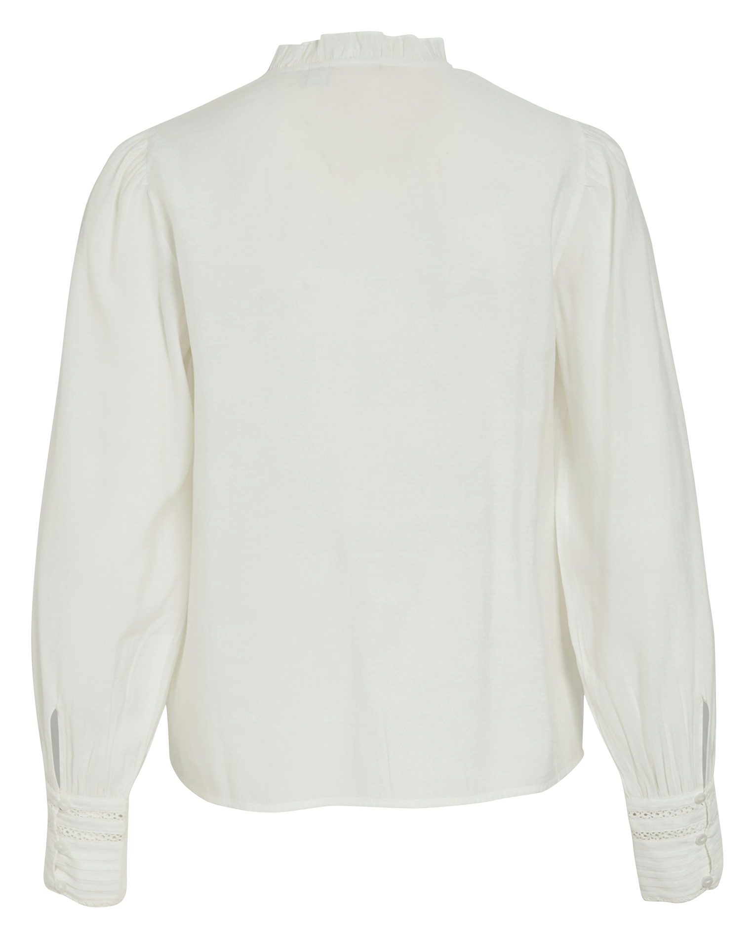 Chemise droite col victorien VILA Blanc