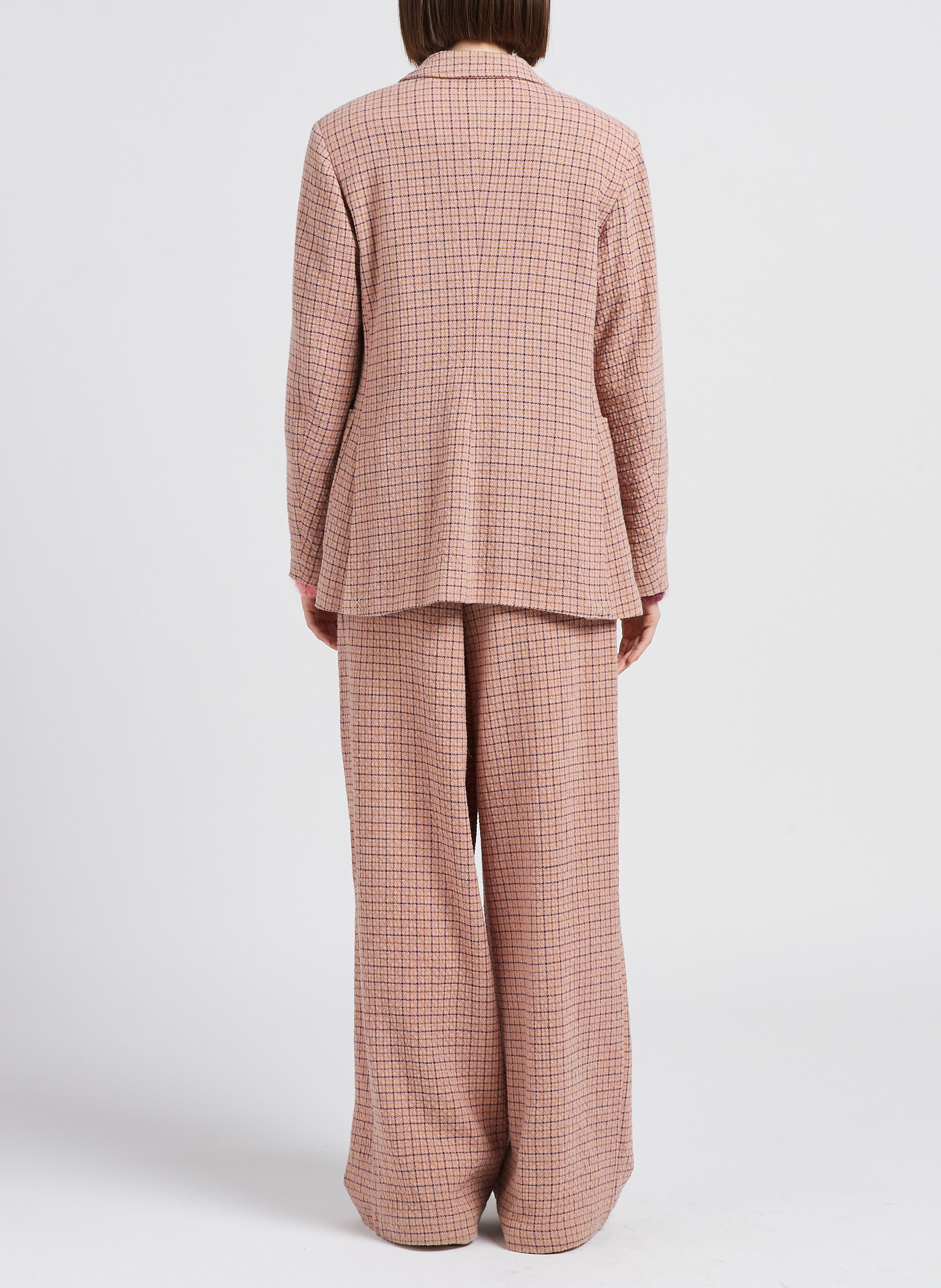 Wide-leg wool-blend pants MOMONI Pink