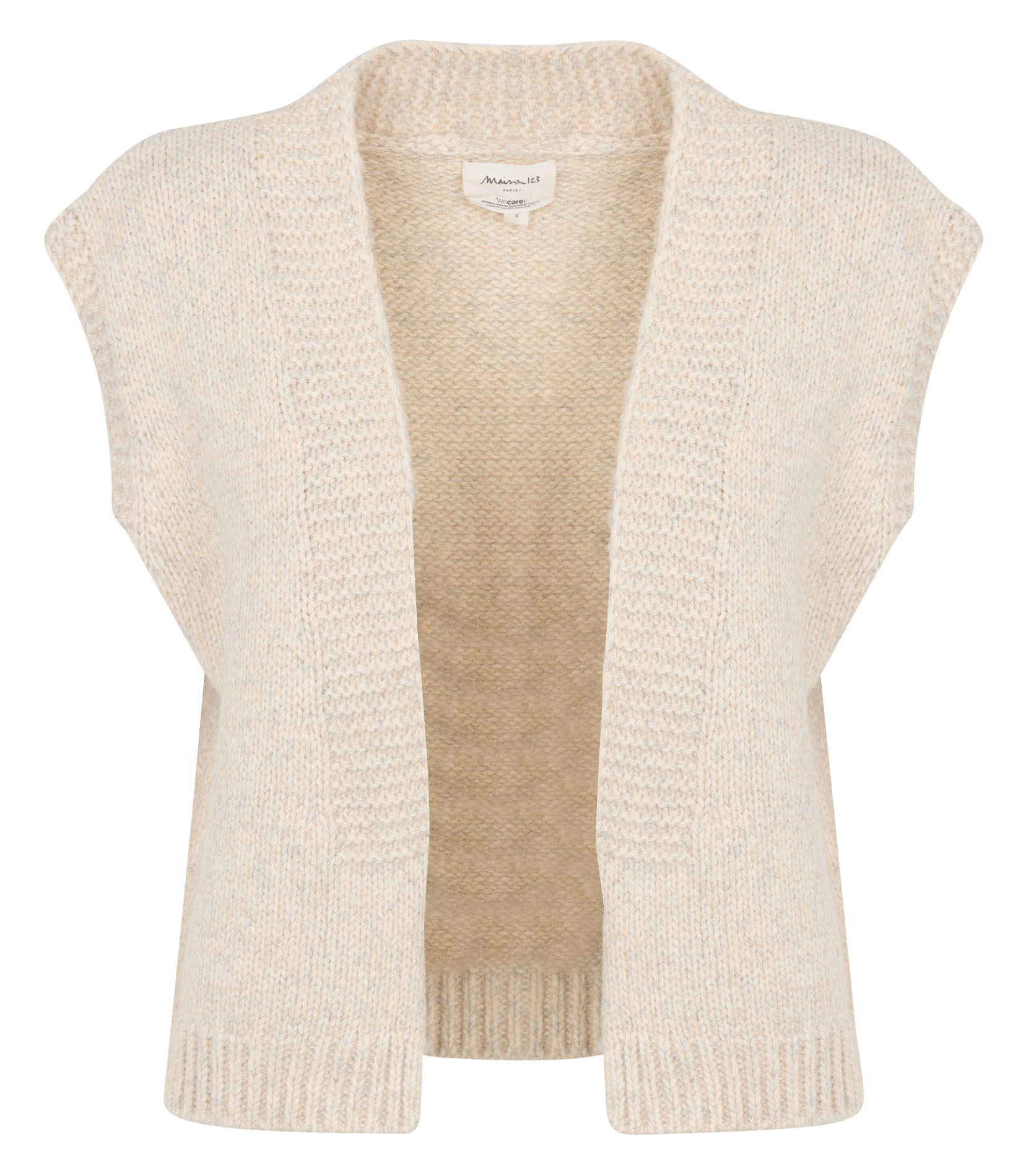 Gilet sans manches en coton mélangé MAISON 123 Blanc