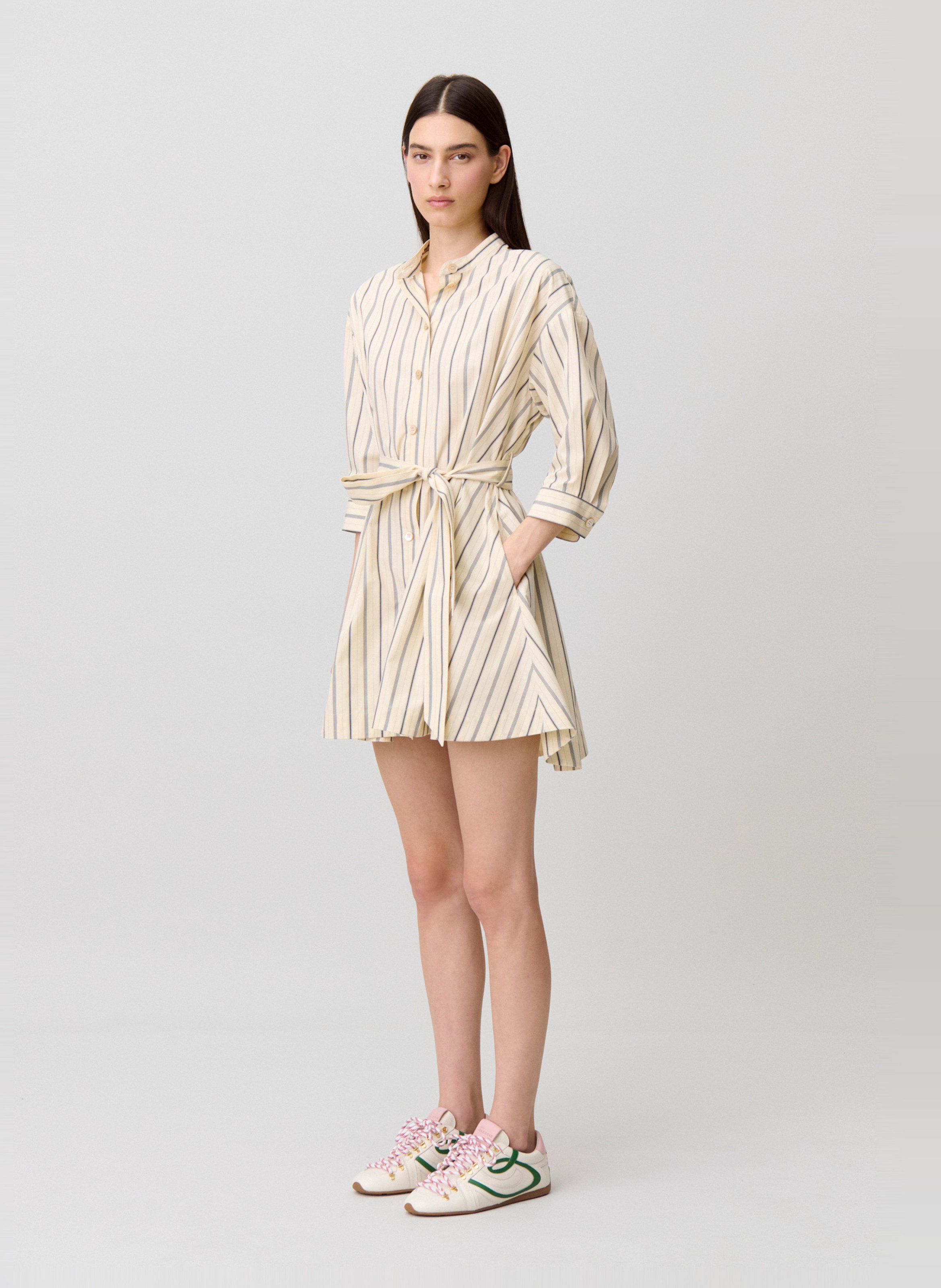 Robe courte col rond à rayures CLAUDIE PIERLOT Multicolore