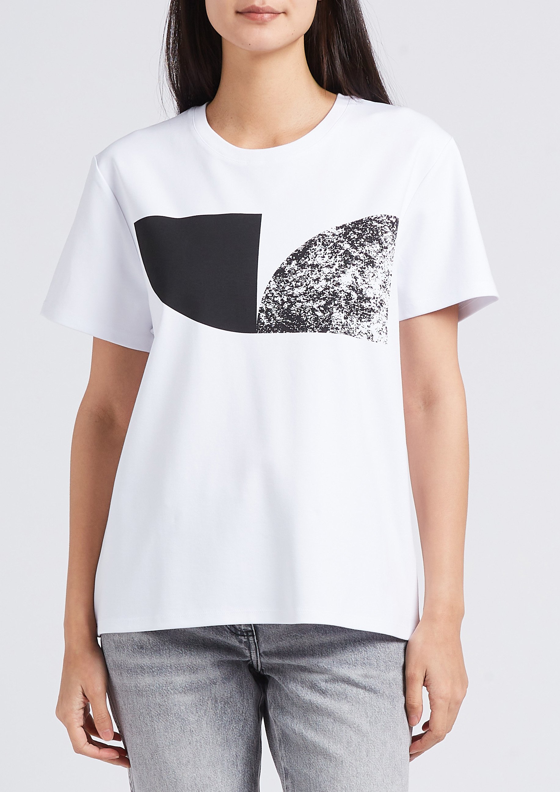 Tee-shirt ample col rond sérigraphié IRO Blanc