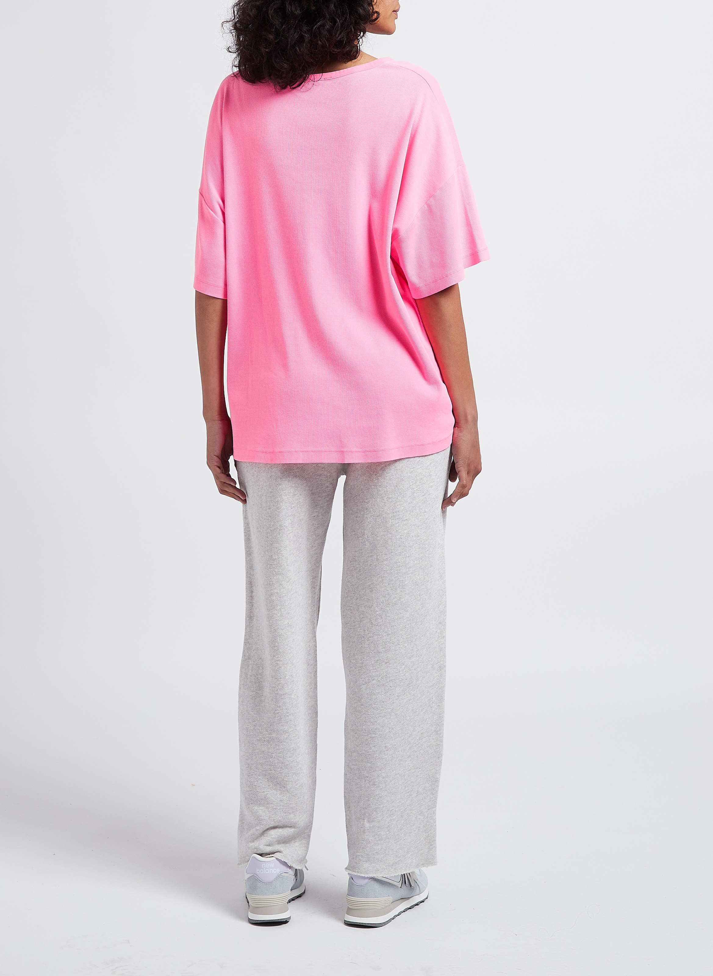 Jogging droit en coton AMERICAN VINTAGE Gris