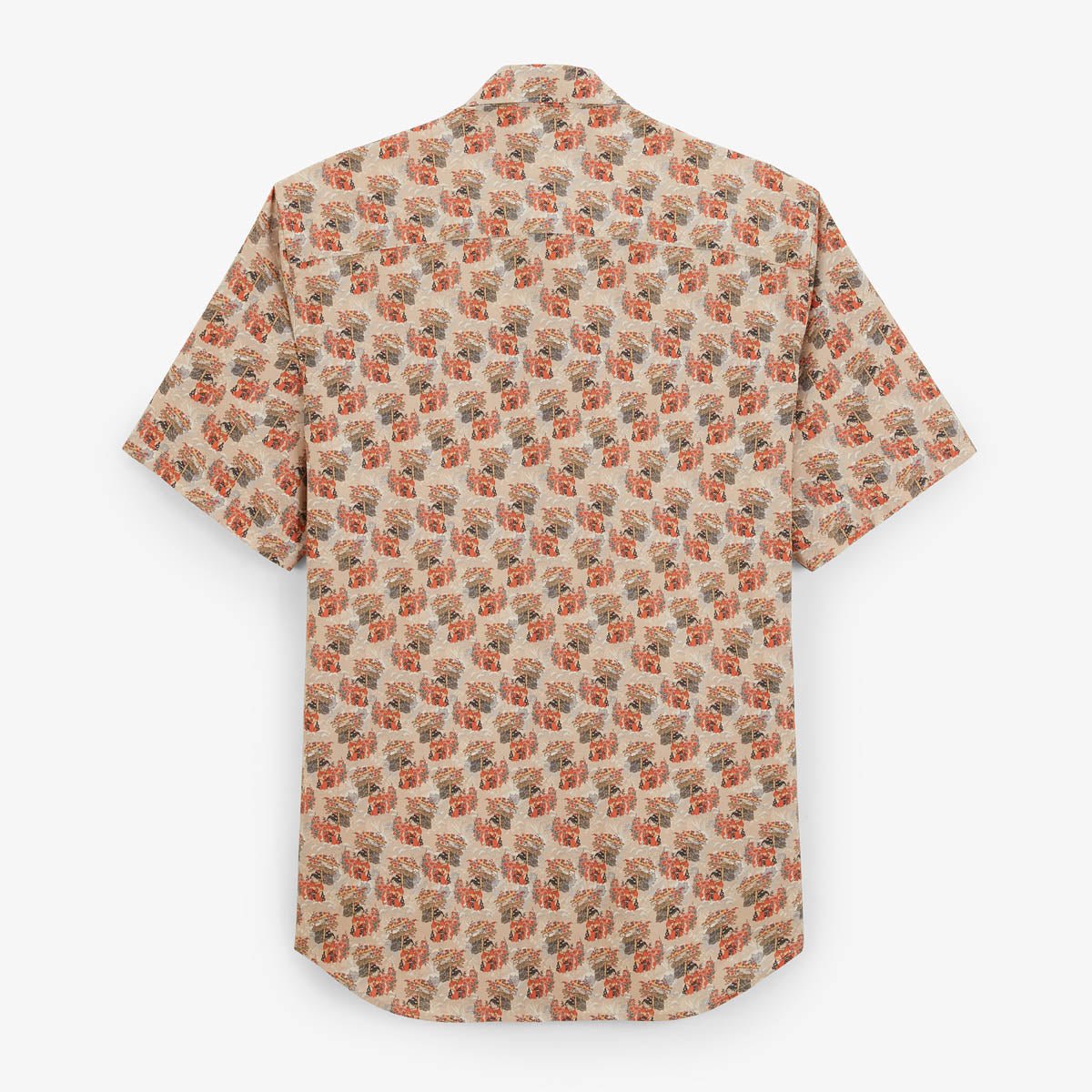 Beige short-sleeve shirts with prints SERGE BLANCO Beige