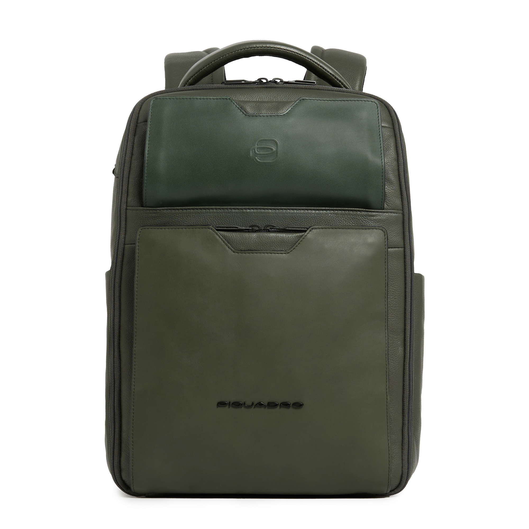 Travel backpack for computer and iPad® Pro in recycled fabric and leather, compatible with easyJet PIQUADRO Green