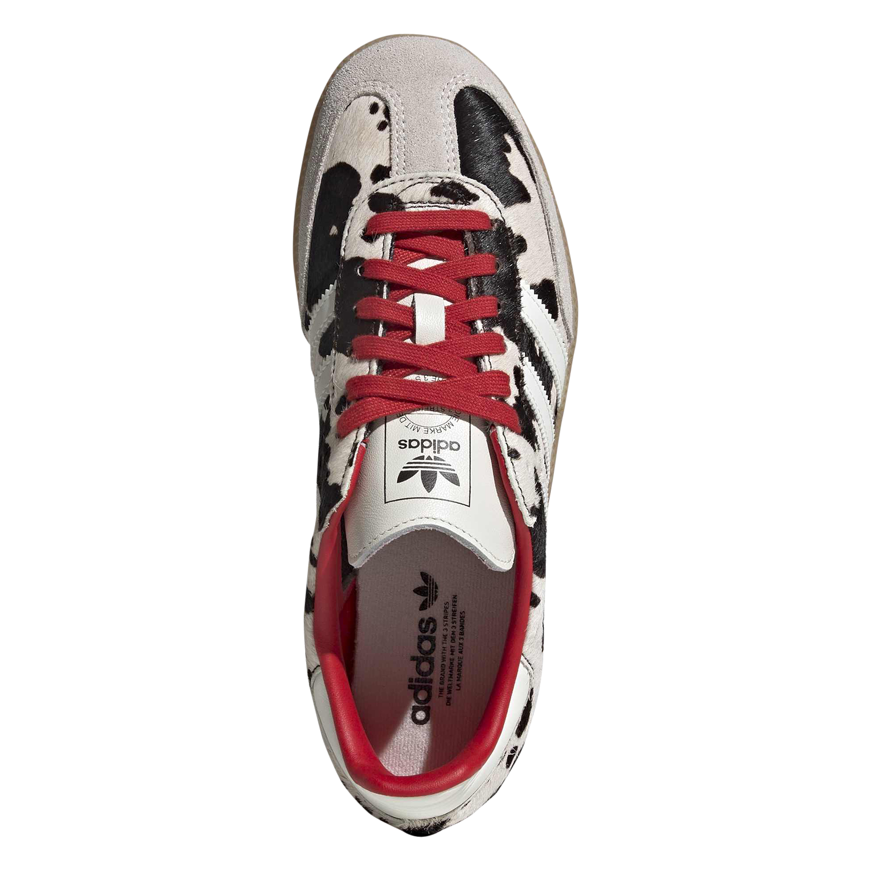 Baskets van leer met print ADIDAS Bruin