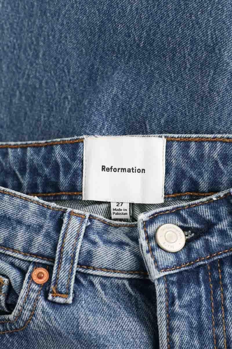 - Straight-leg jeans
- 5 pockets
- Straight cut
- Faded effect REFORMATION - Seconde Main Blue