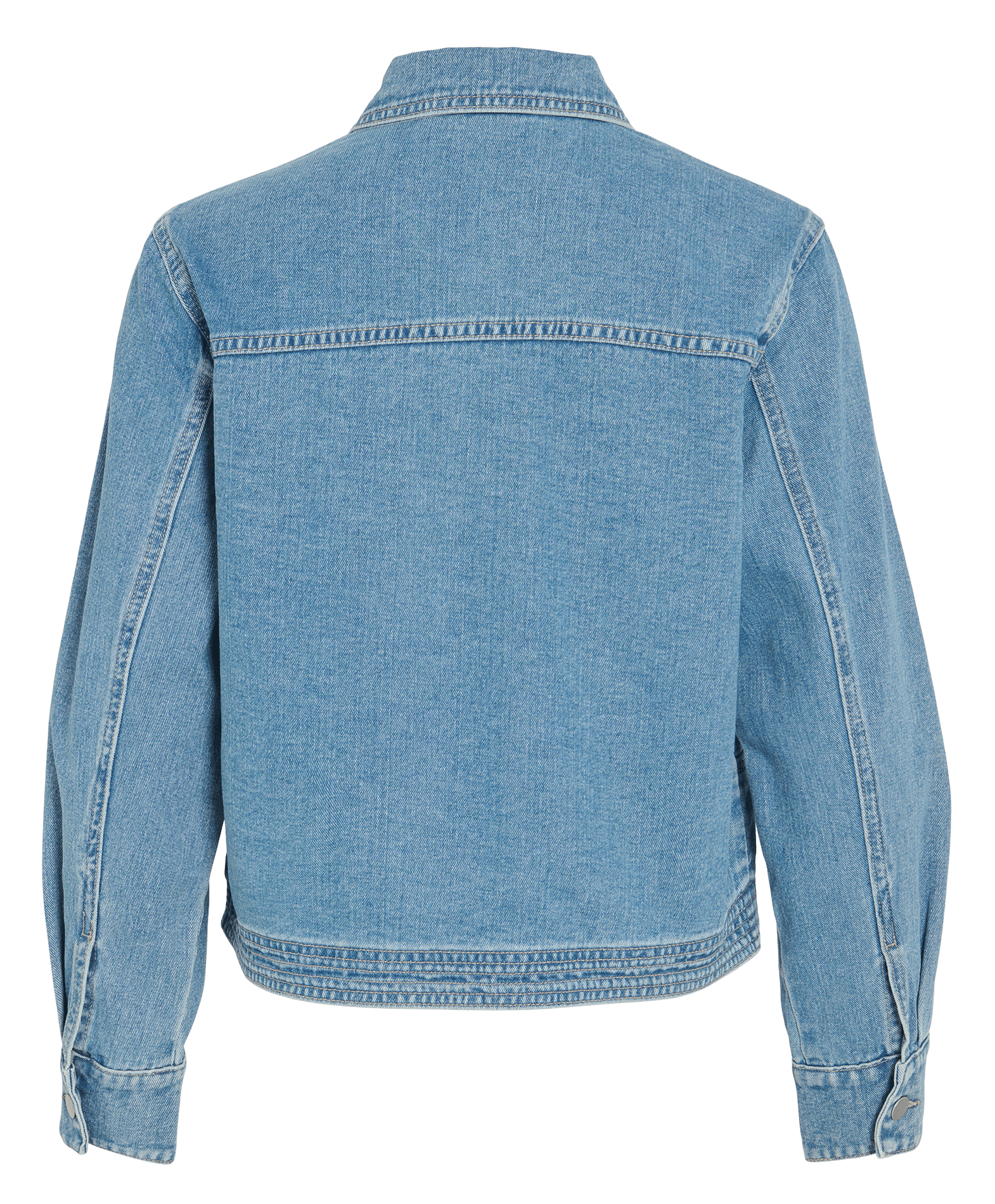 Straight cotton jacket with classic collar VILA Blue