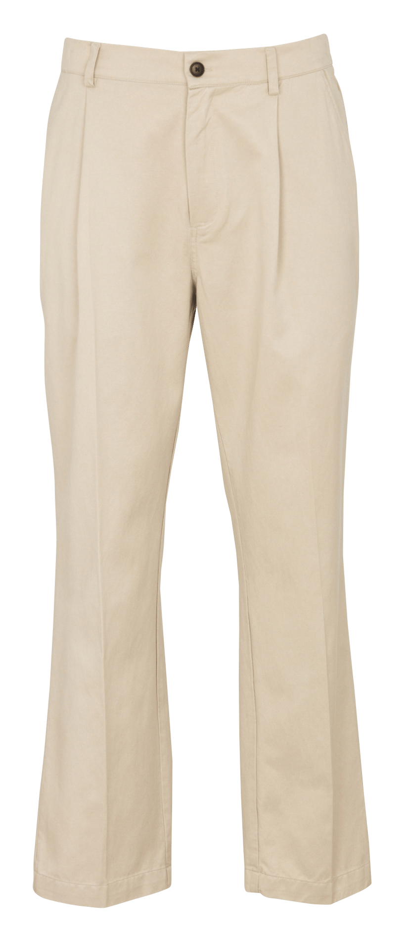 Pantalon droit en coton mélangé MINIMUM Beige