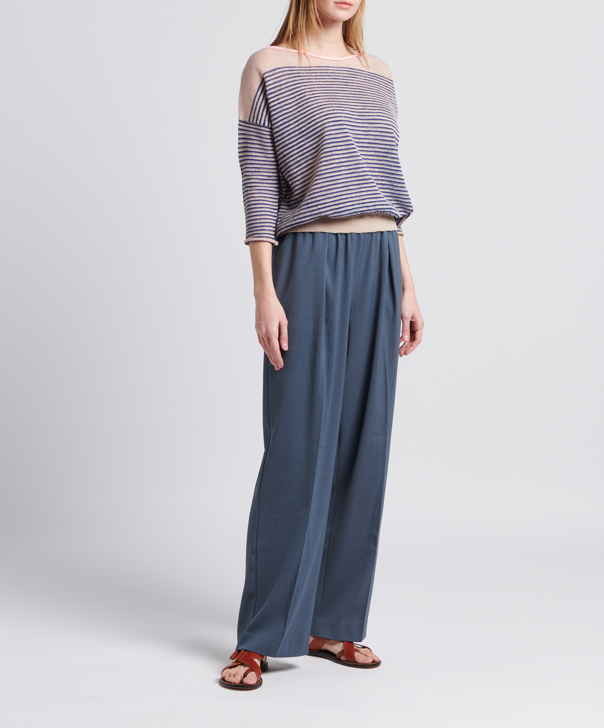 High-waisted wide-leg pants SAMSOE SAMSOE Grey