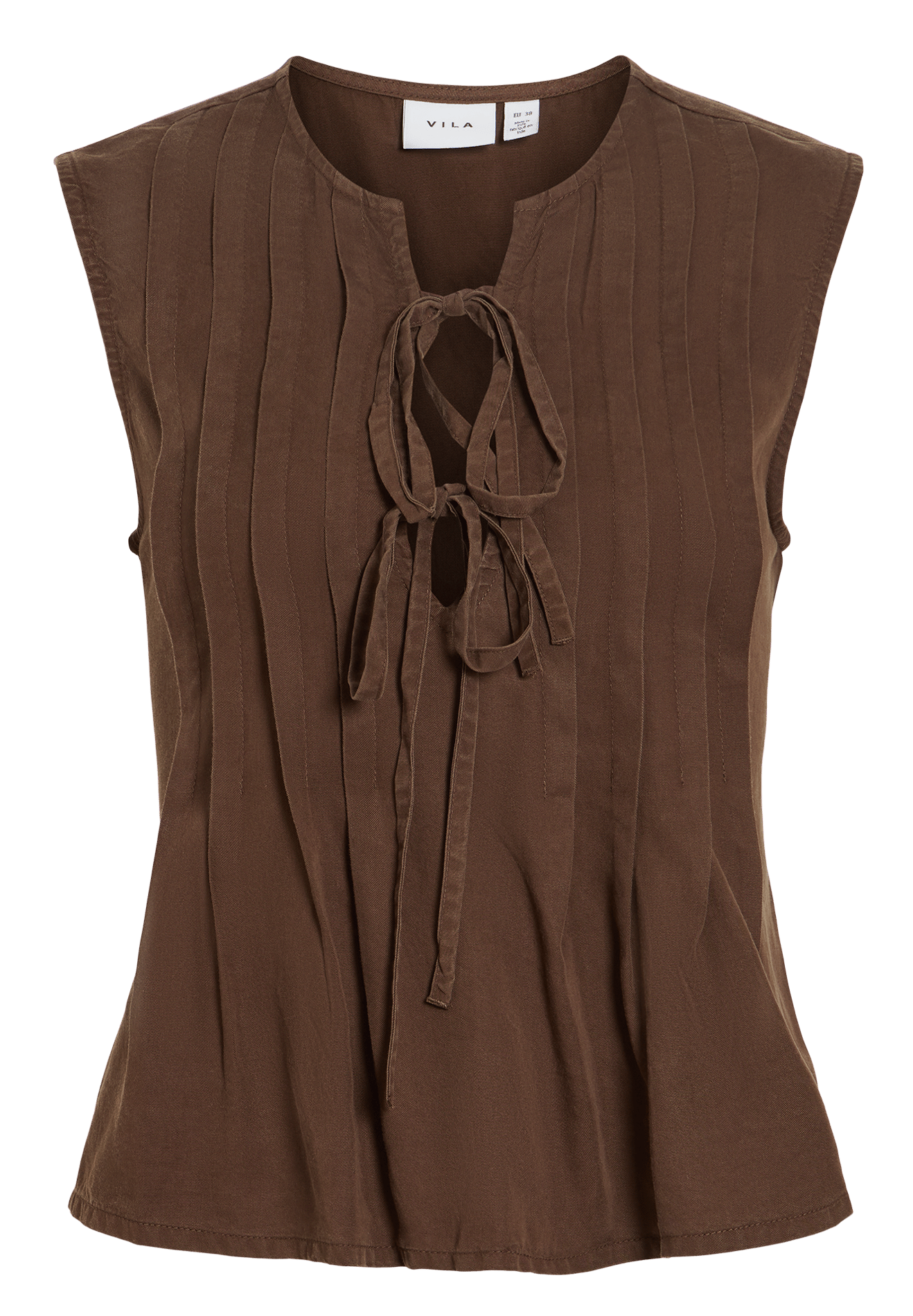 Sleeveless top with solid ties VILA Black