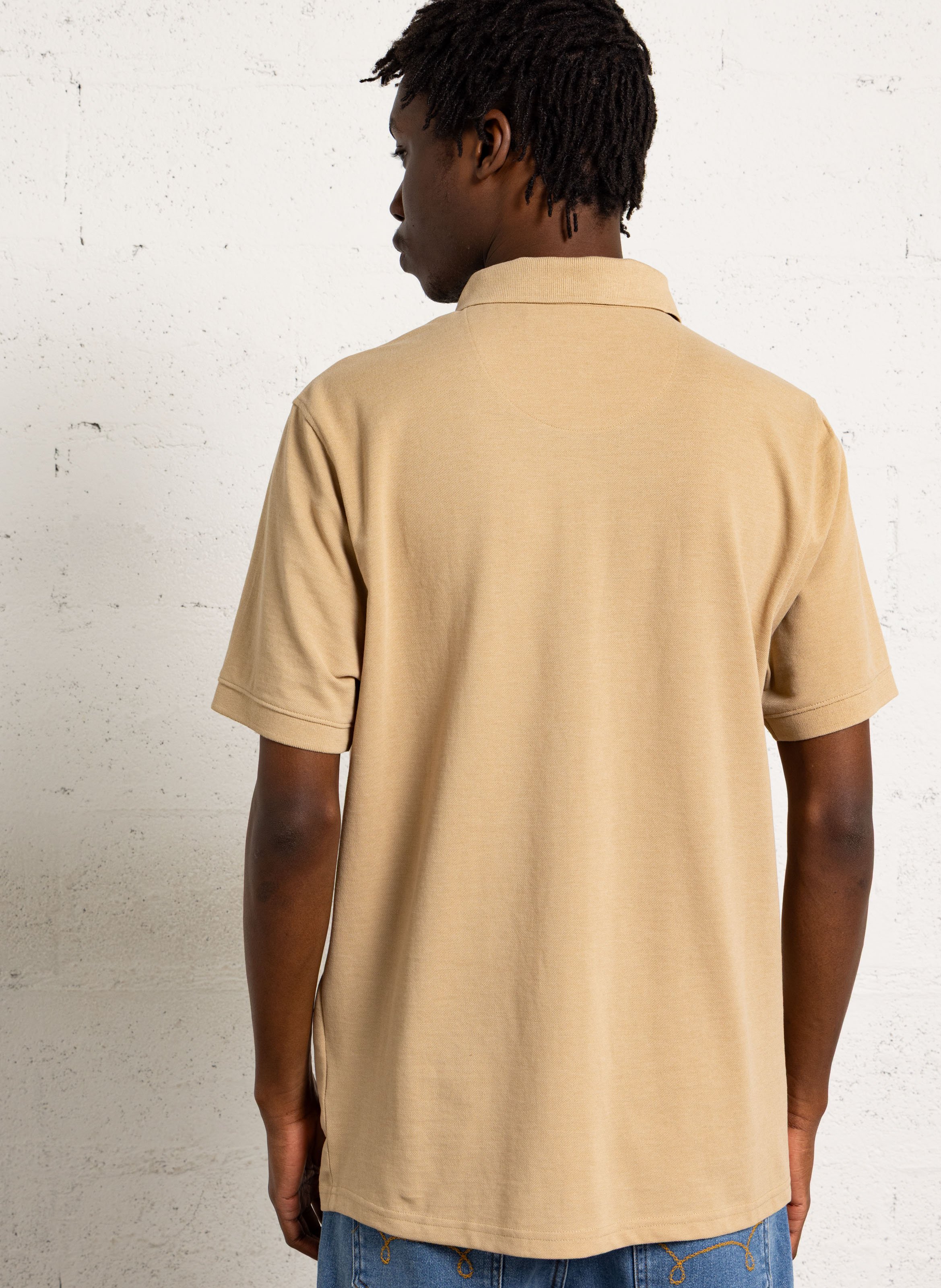 Short-sleeved organic cotton polo shirt CHEVIGNON Beige