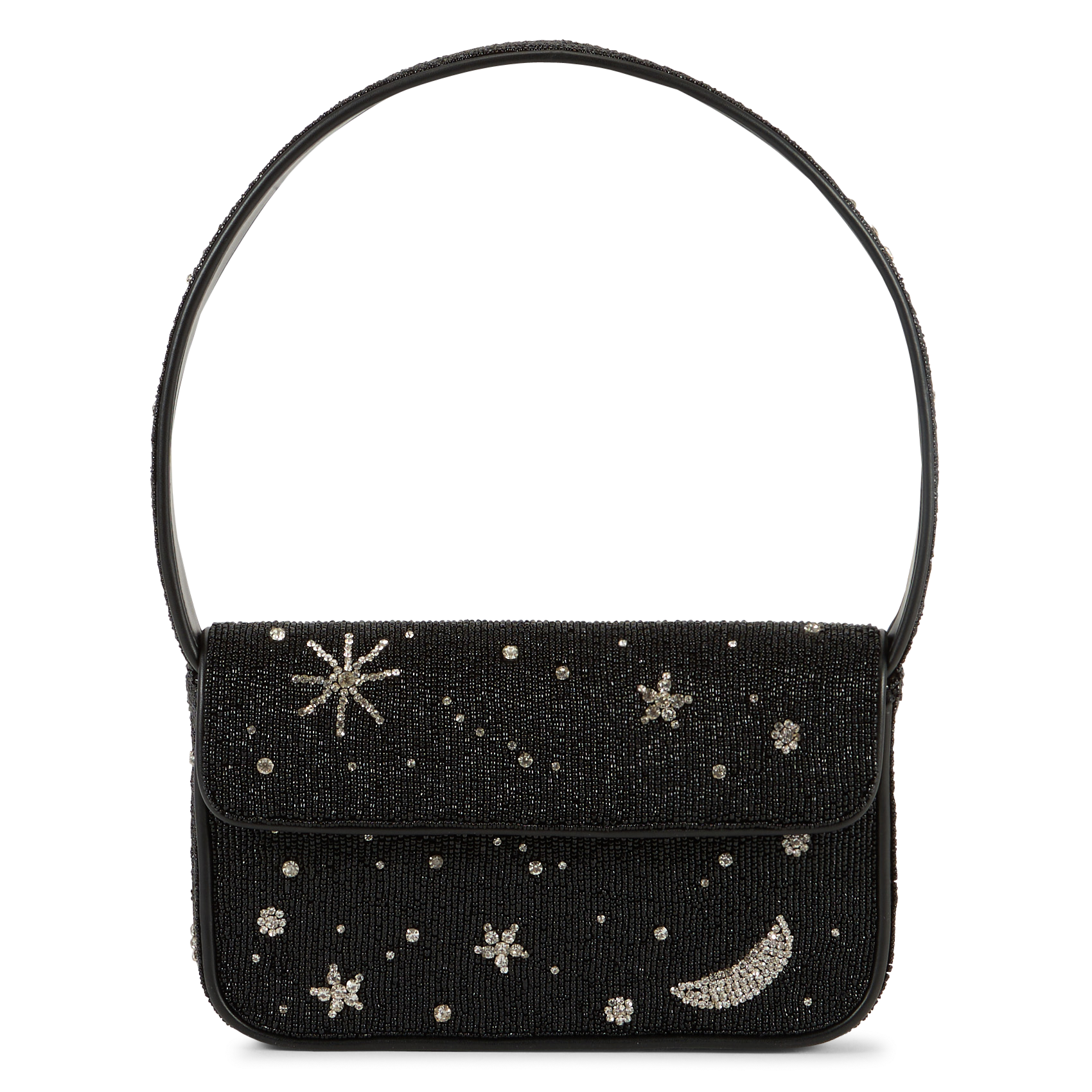 Sac épaule à perles motif étoiles STAUD Schwarz