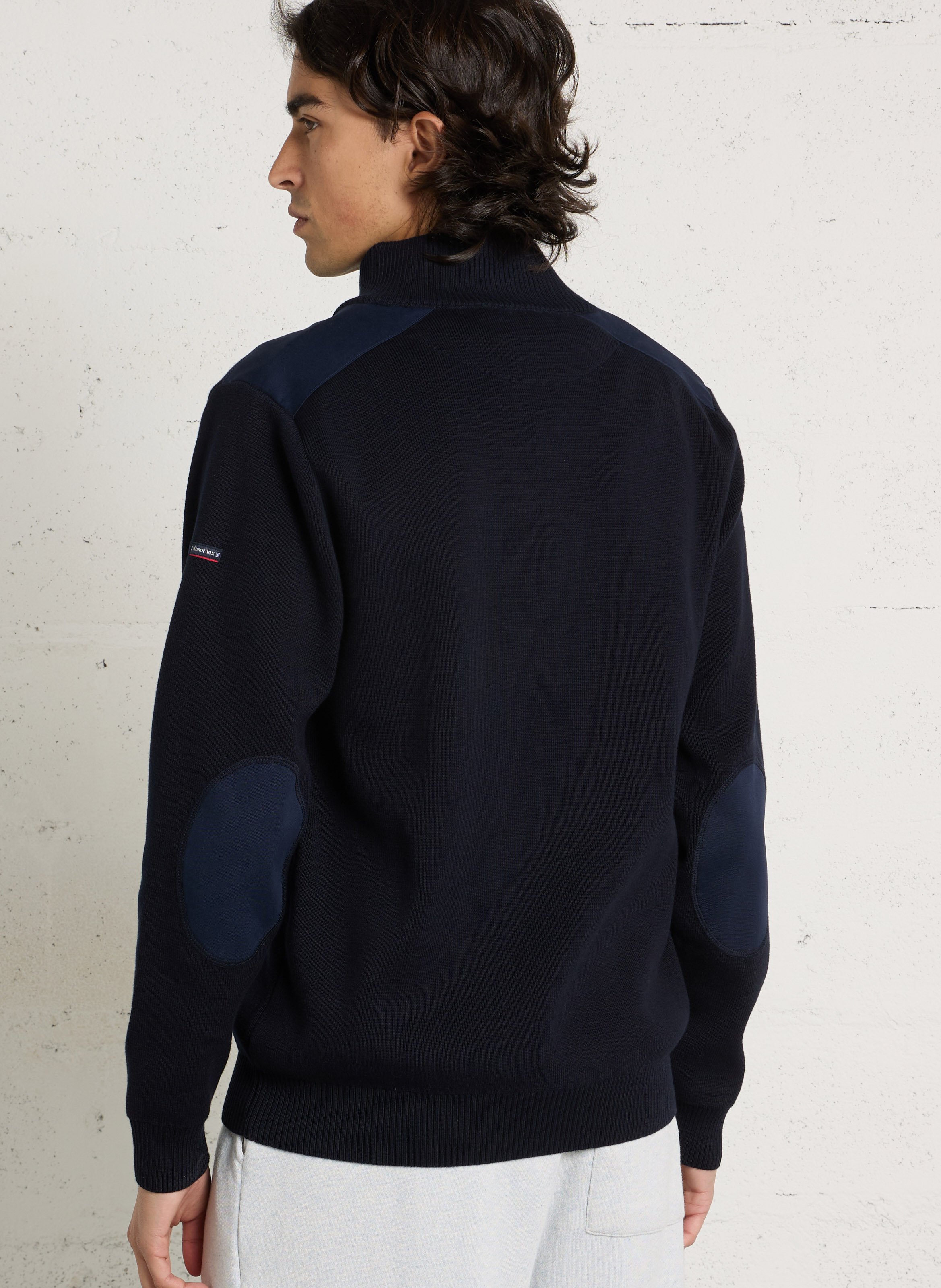 Gerader Baumwollpullover mit Trichterkragen ARMOR LUX Blau