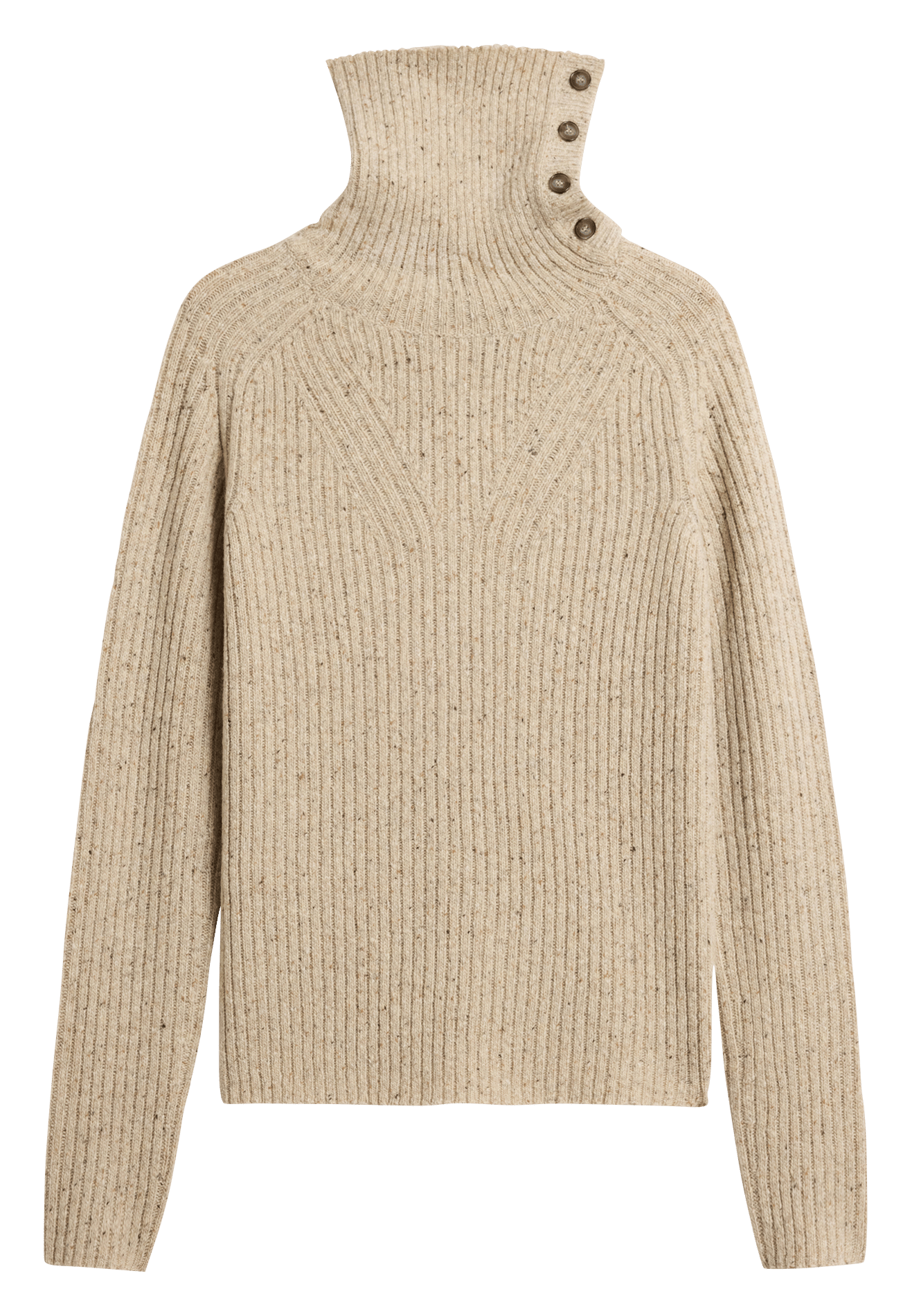 Wool high-neck jumper SOEUR Beige