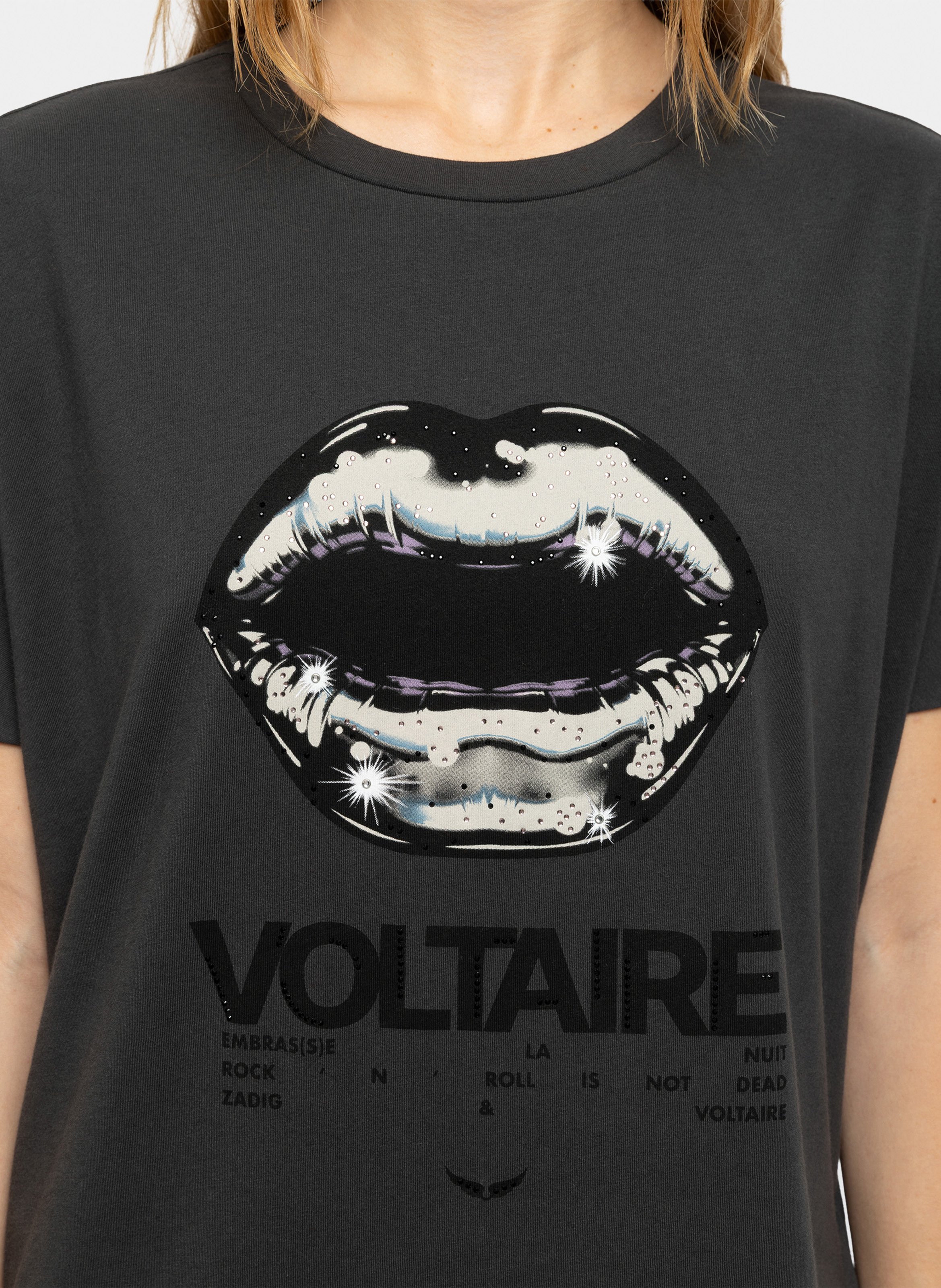 T-shirt sérigraphié en coton ZADIG&VOLTAIRE Gris