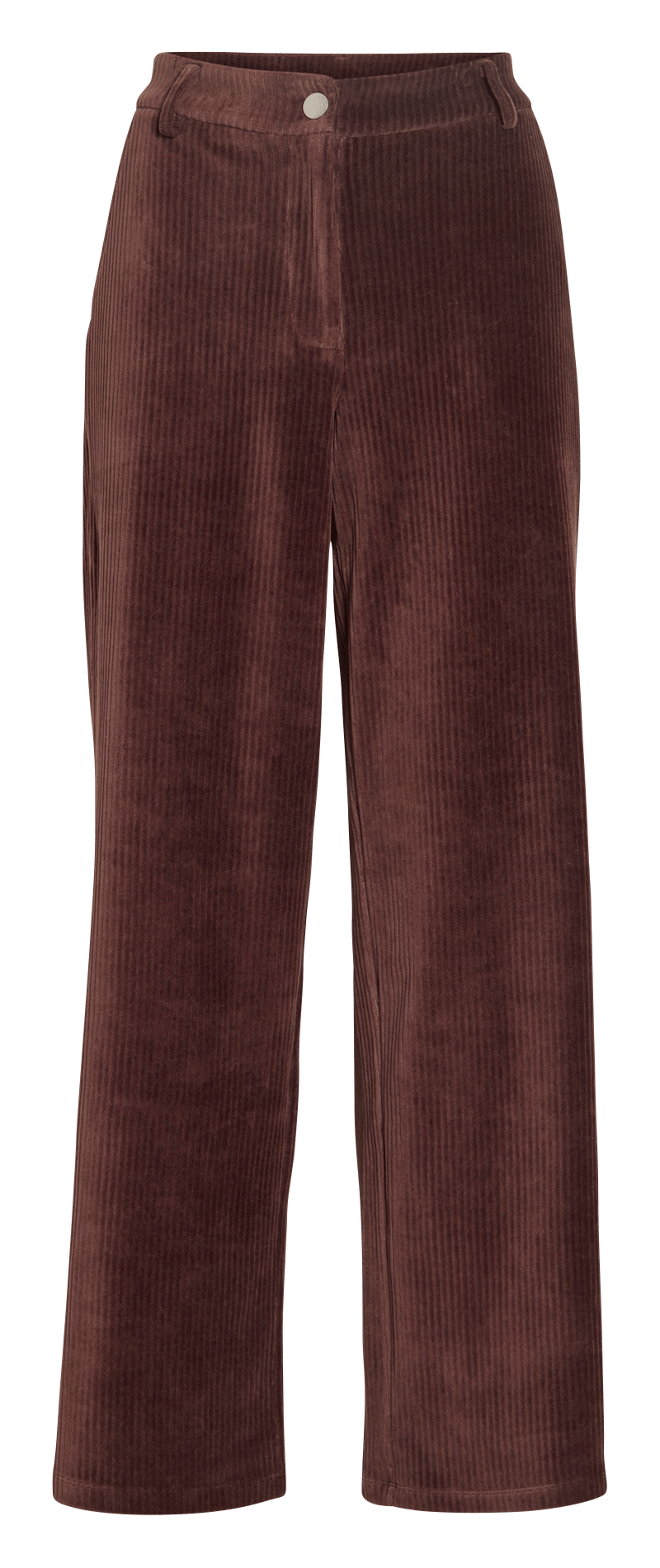 Wide-leg cotton-blend pants VILA Brown