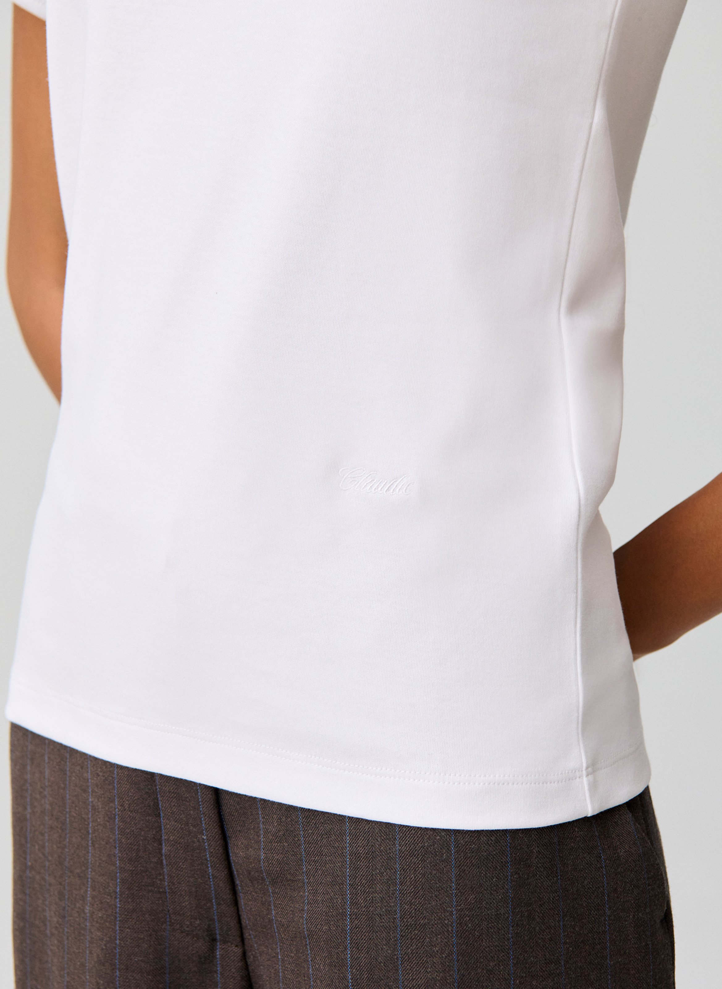Tee-shirt droit en coton CLAUDIE PIERLOT Beige