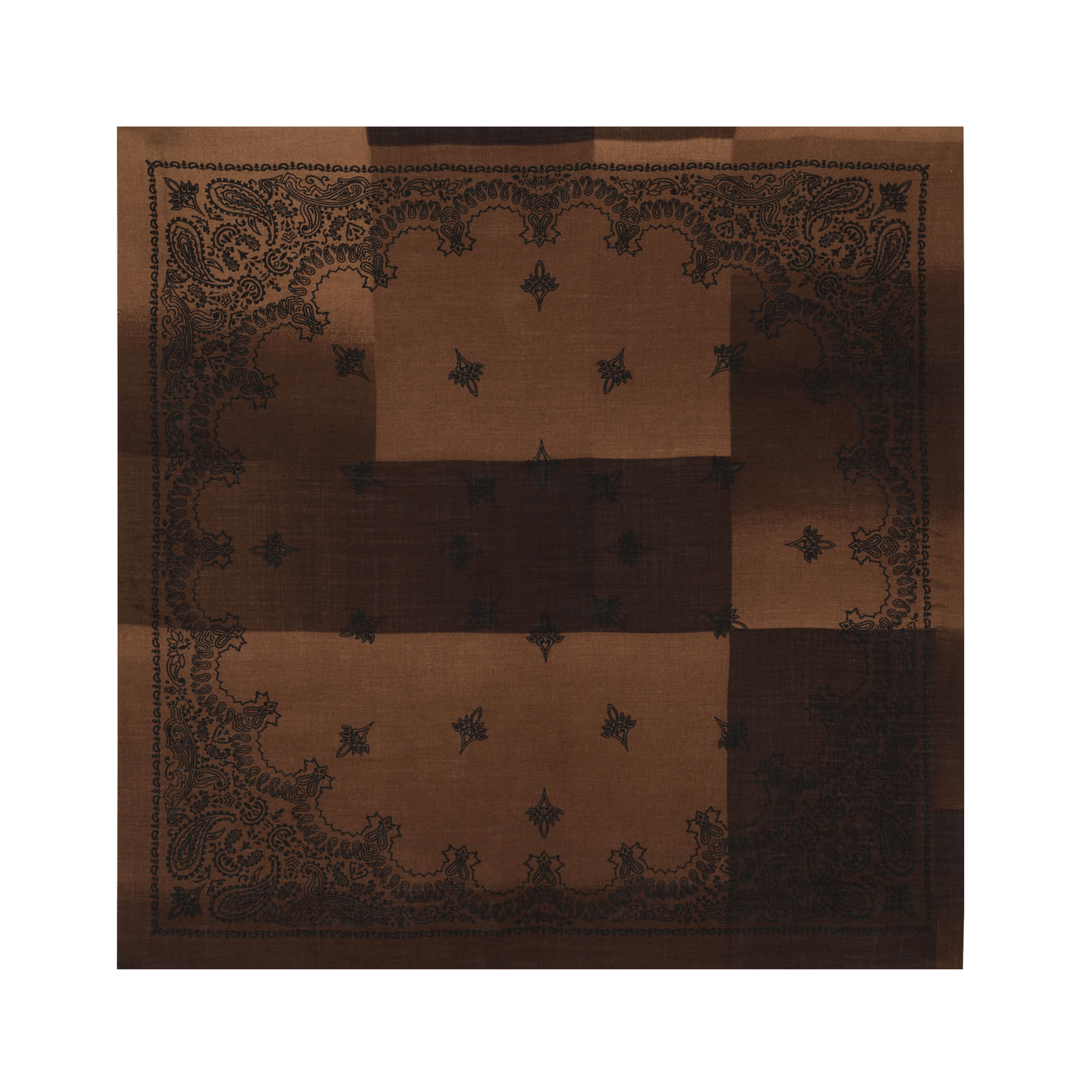 Foulard en laine imprimée DESTIN Marron