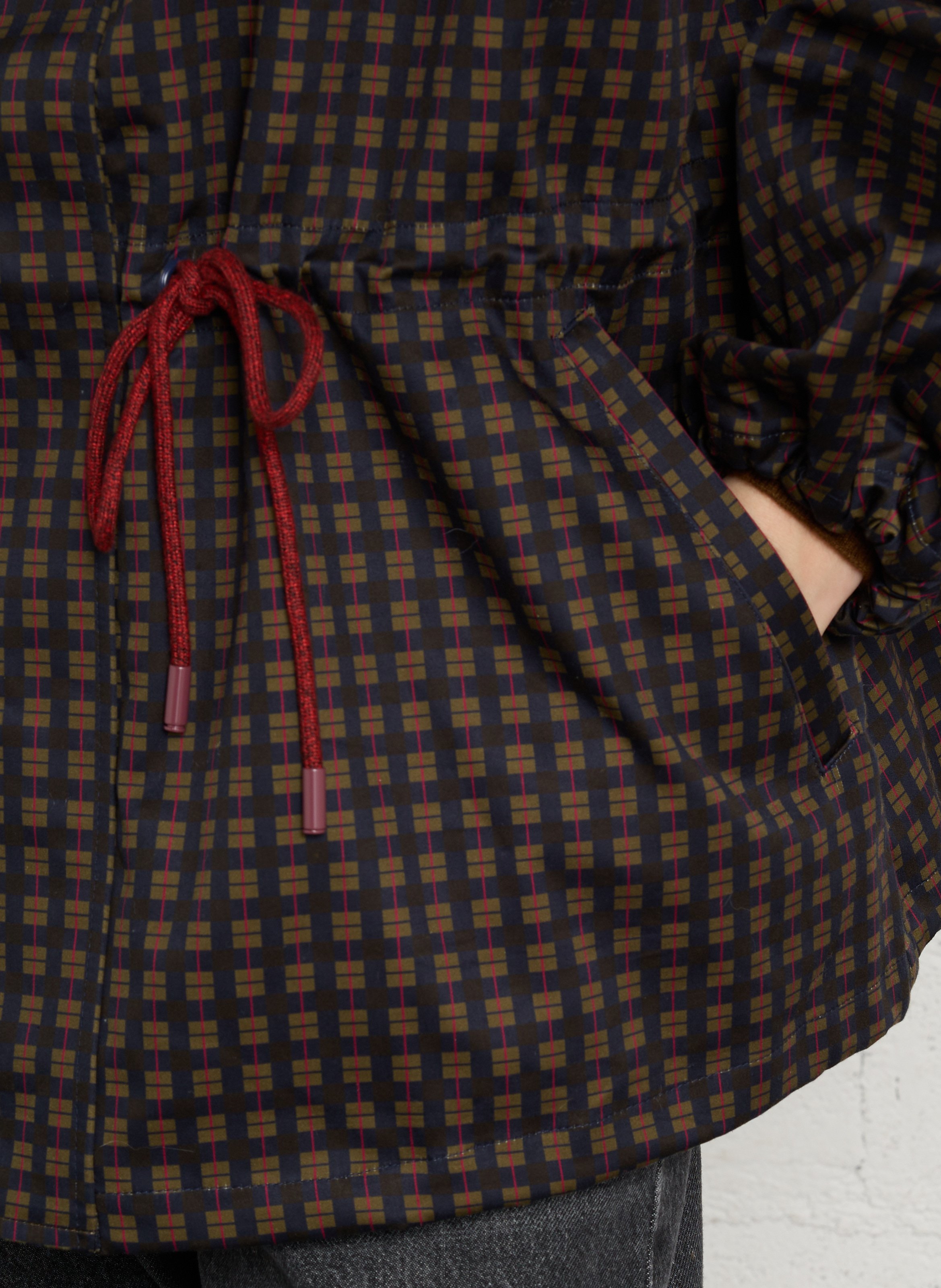 Karierter Oversize-Anorak mit Stehkragen SACRECOEUR Mehrfarbig