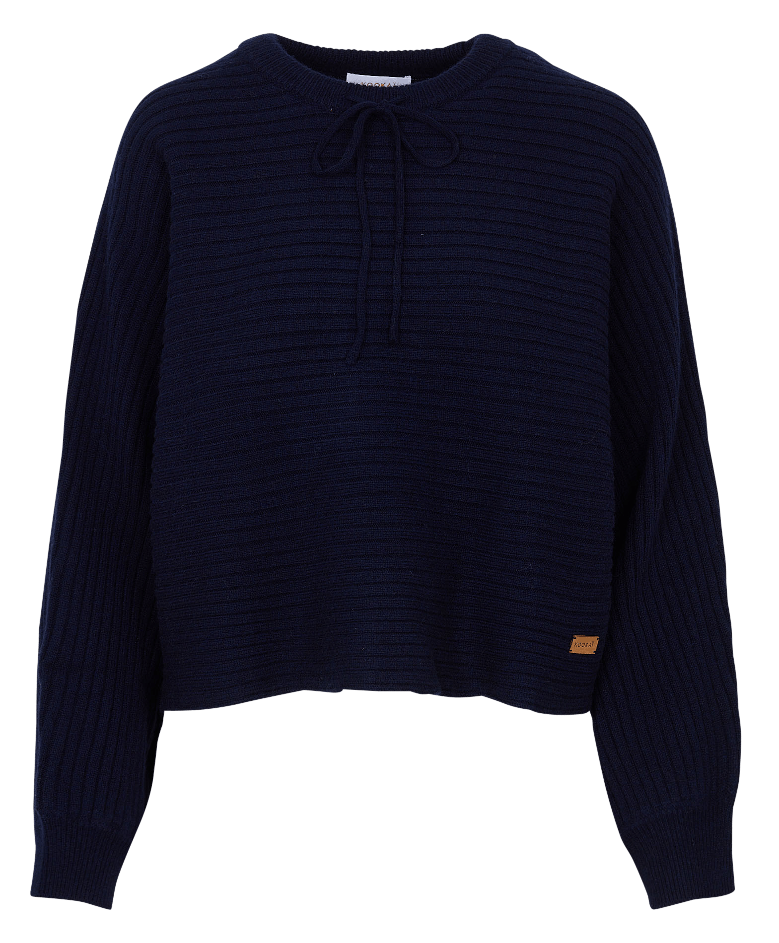 Pull droit col rond en laine mélangé KOOKAI Bleu