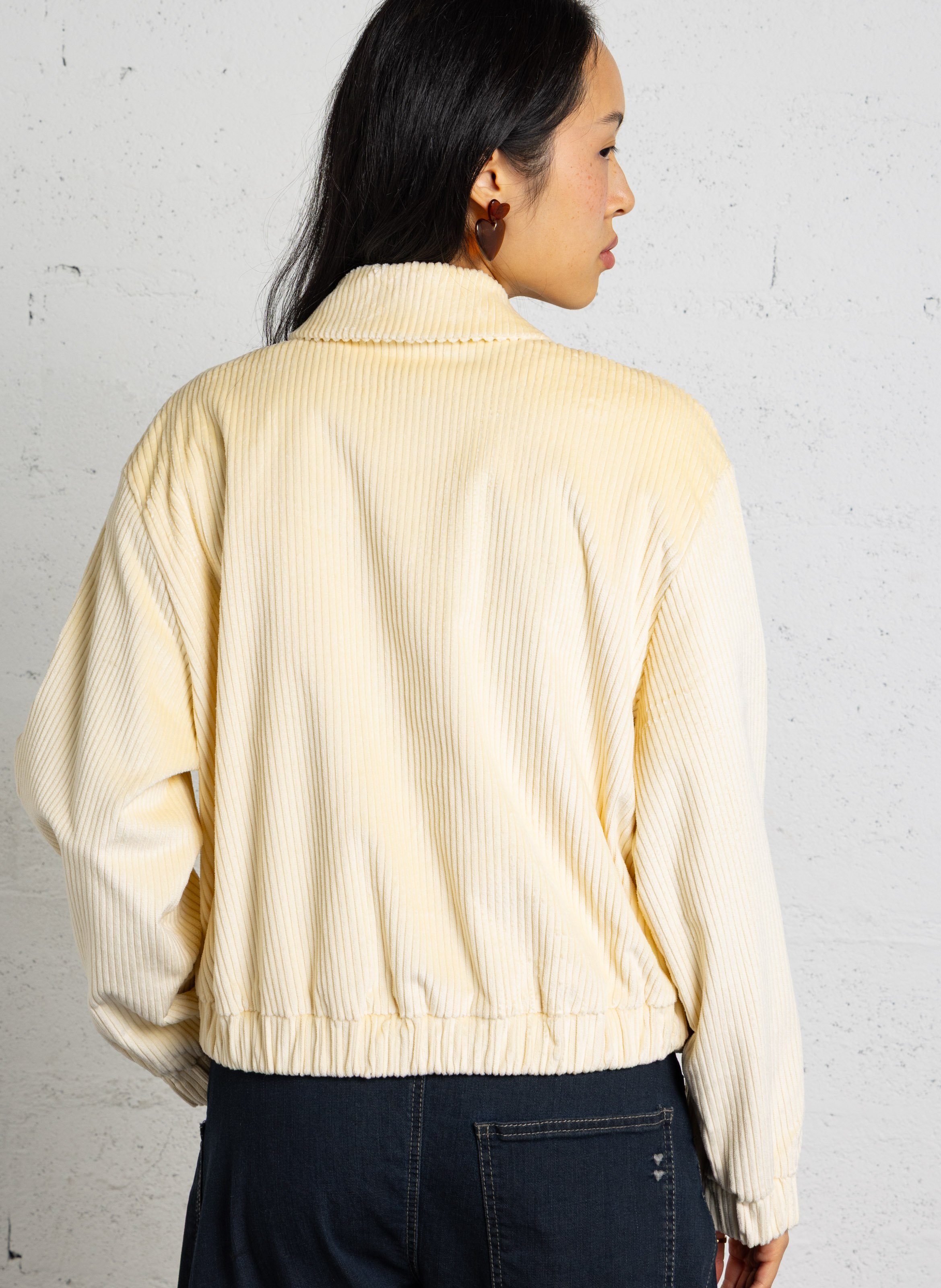 Blouson ample côtelé en coton mélangé DES PETITS HAUTS Beige