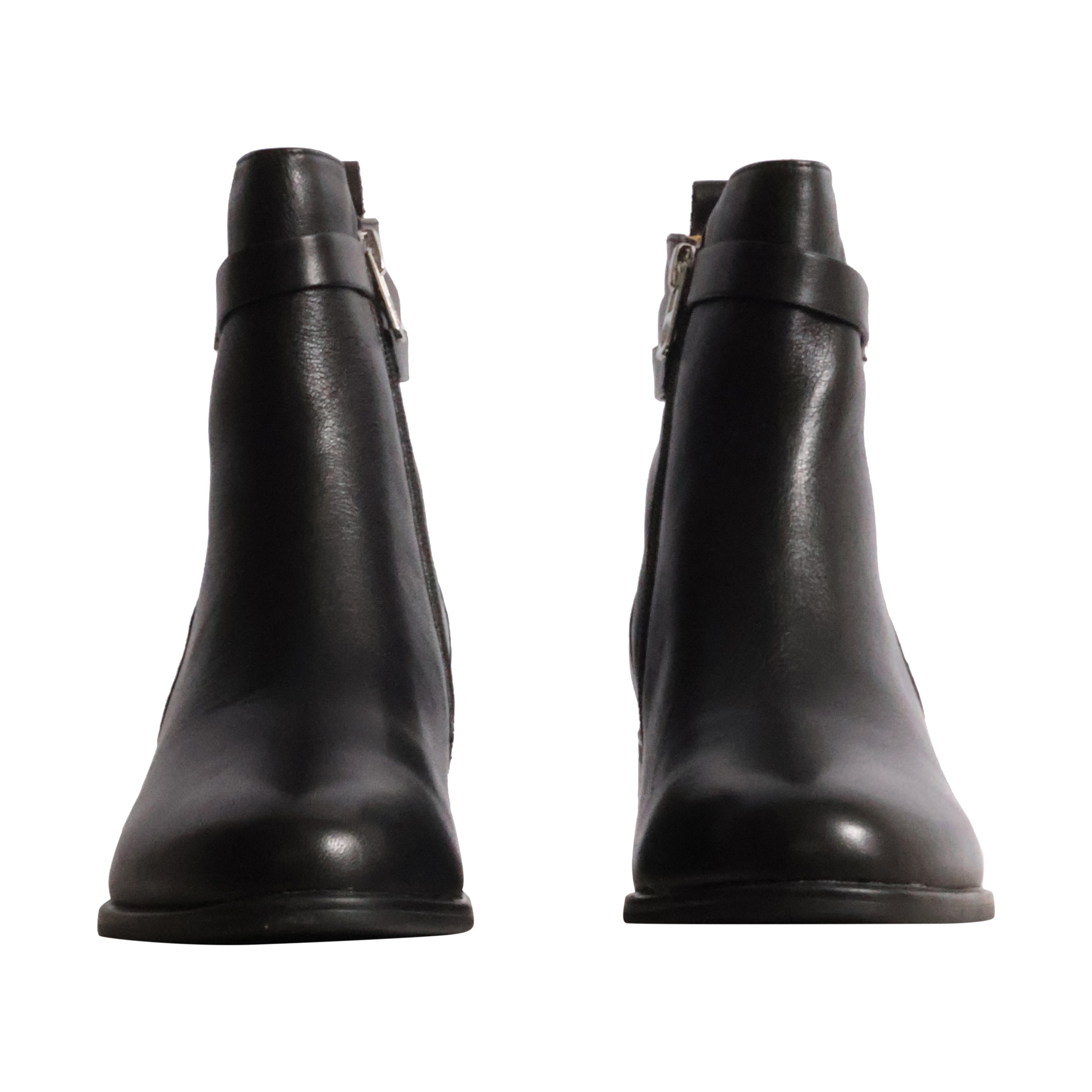 Navy leather ankle boot EMILIE KARSTON Black