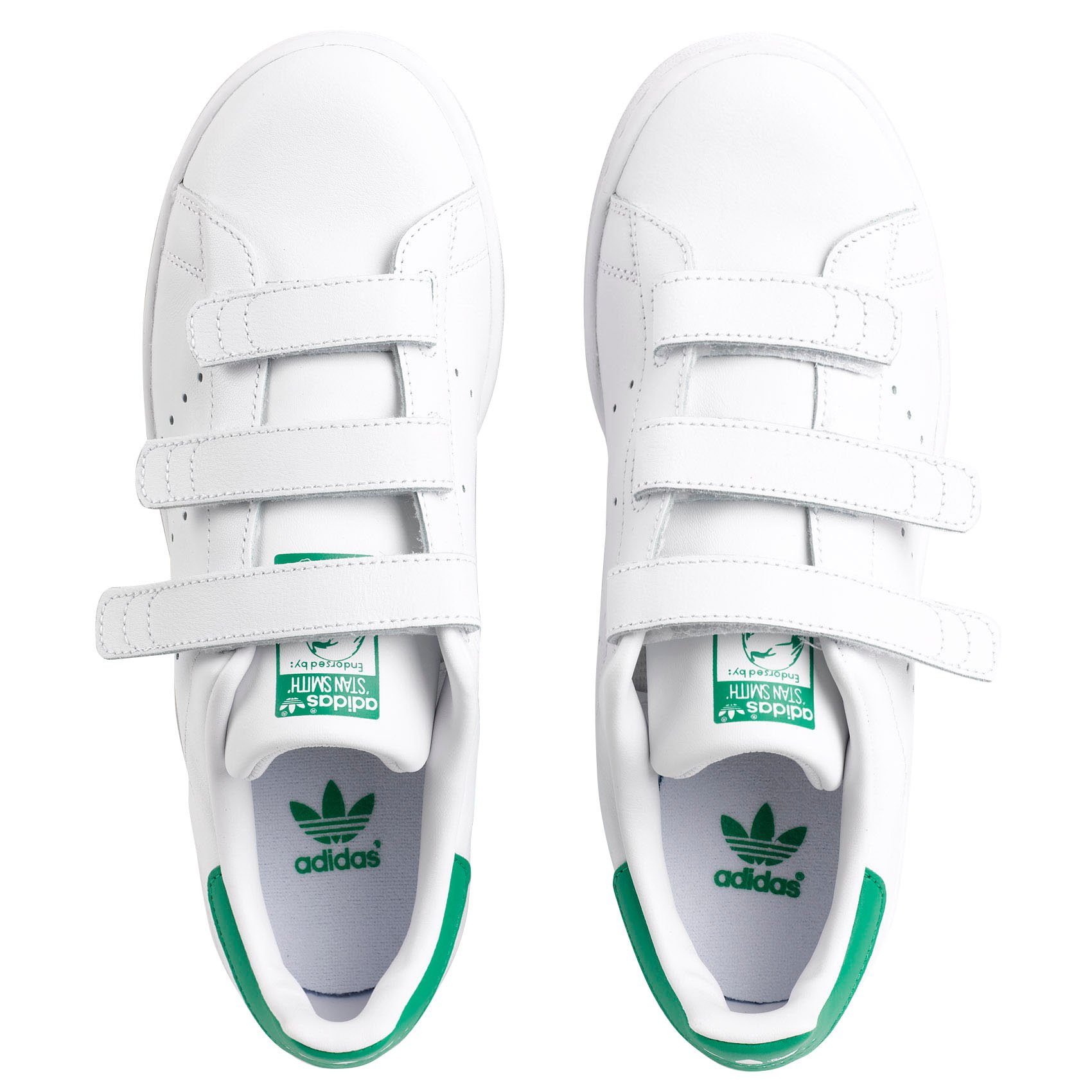 Baskets basses en cuir ADIDAS Blanc