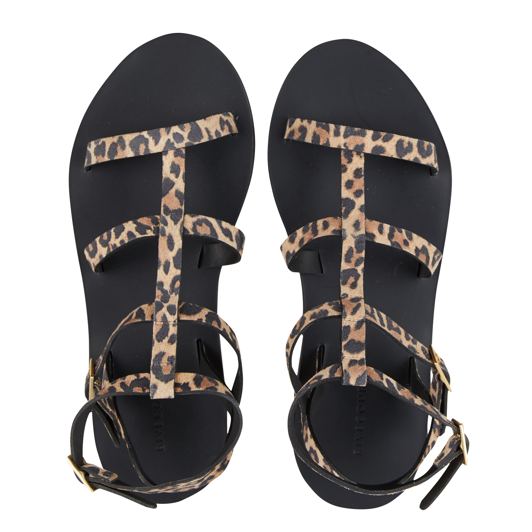 Platte, leren sandalen RIVECOUR Veelkleurig