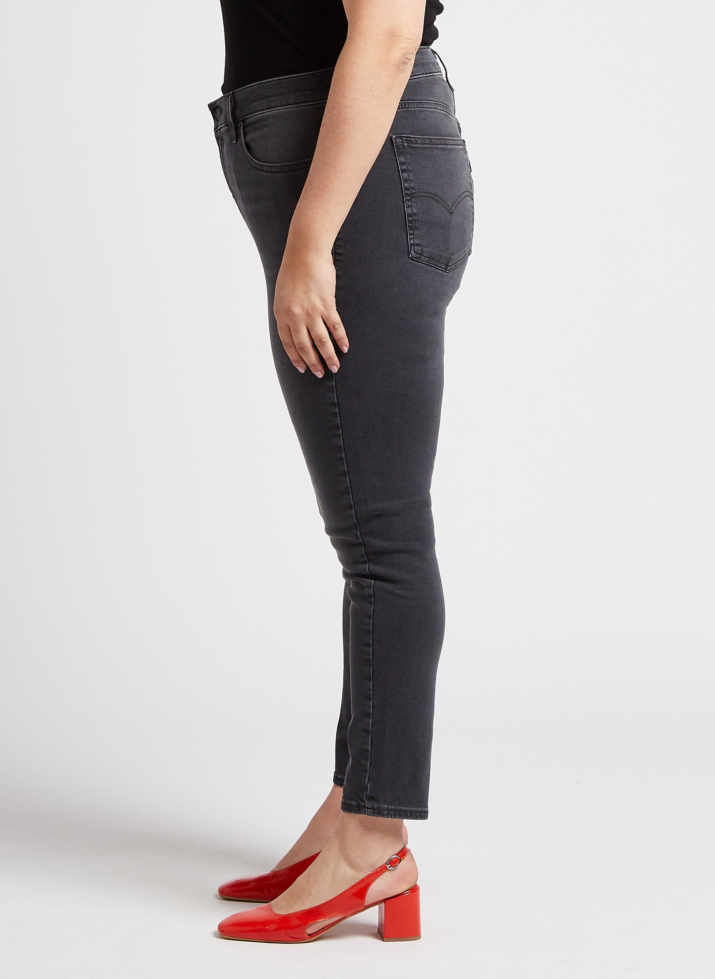 Jean skinny taille haute LEVI'S Noir