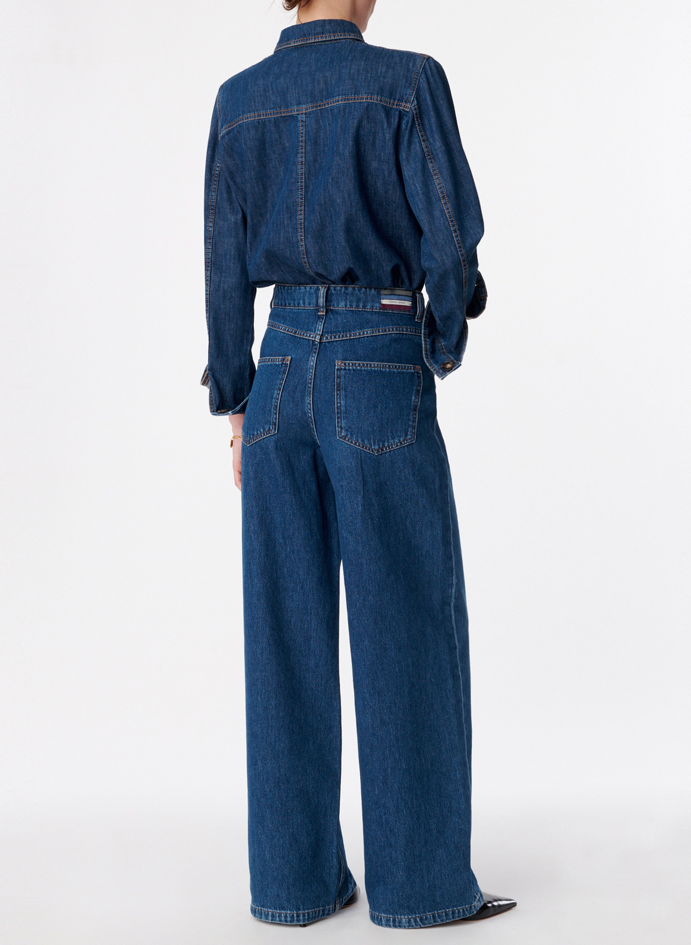 Flared Jeans aus Baumwolle VANESSA BRUNO Blau