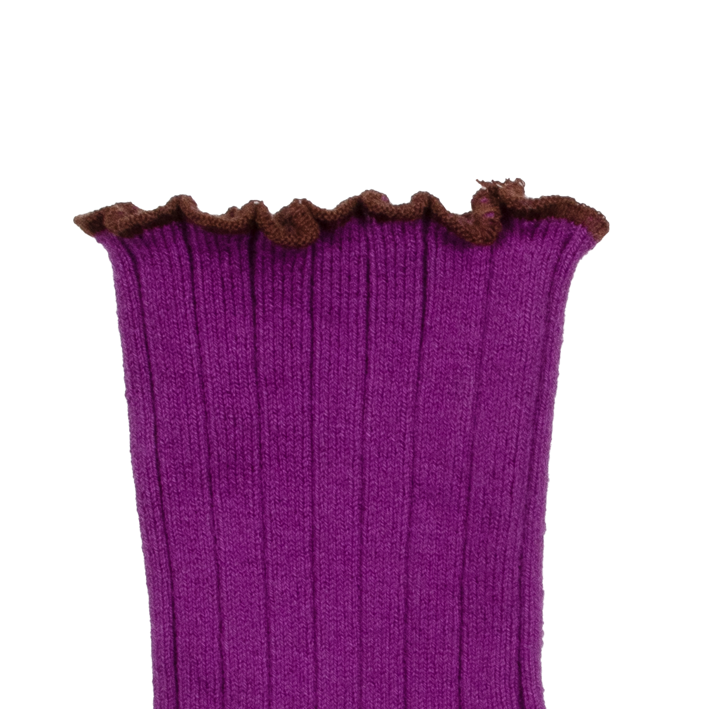 Chaussettes côtelées en coton mélangé COLLEGIEN Violet