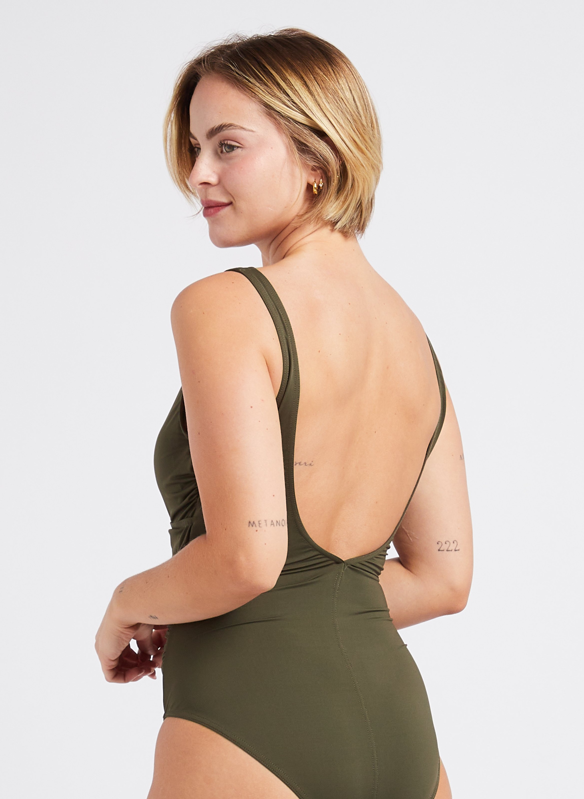 Maillot de bain 1 pièce drapé  LIVIA Vert