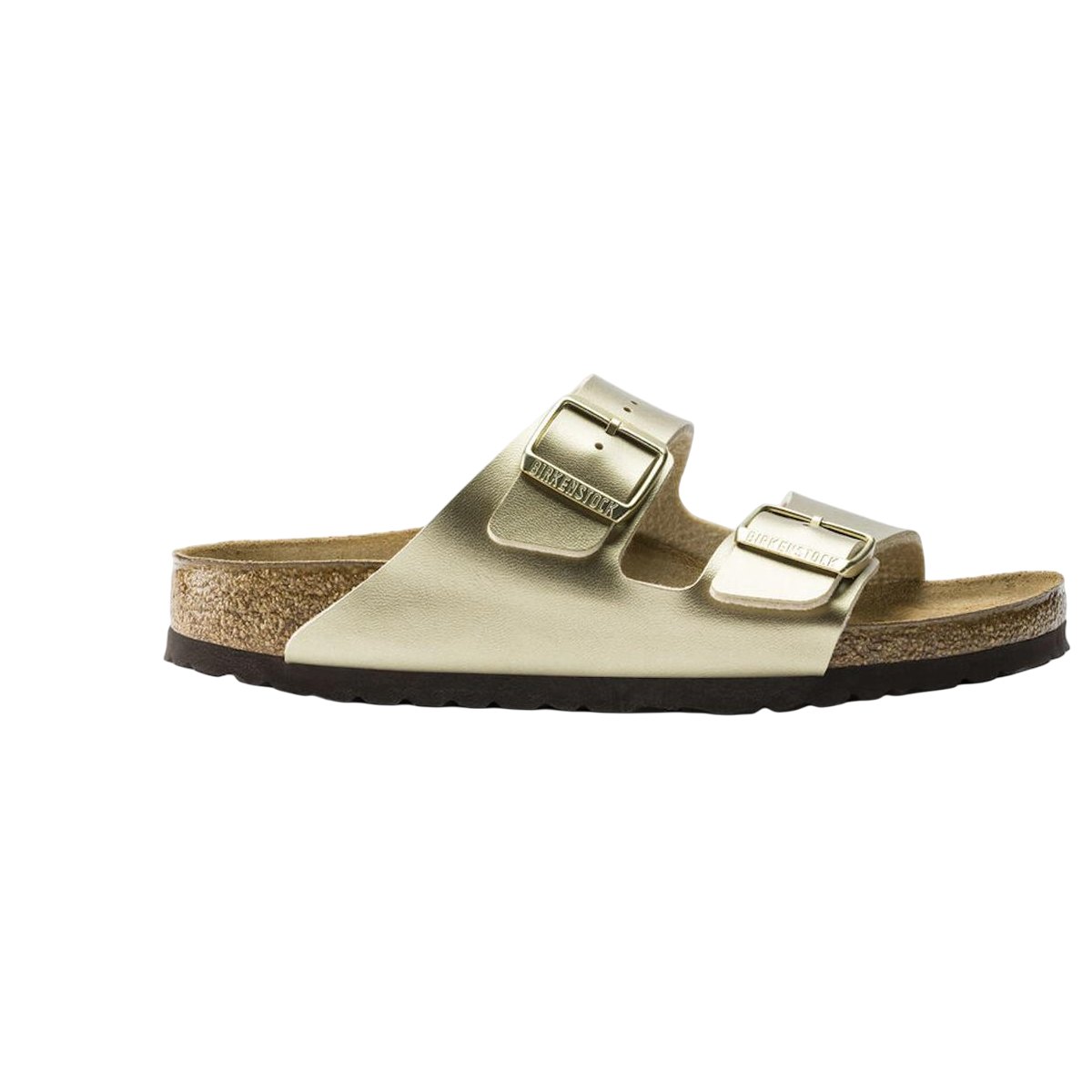 Faux leather sandals BIRKENSTOCK Golden