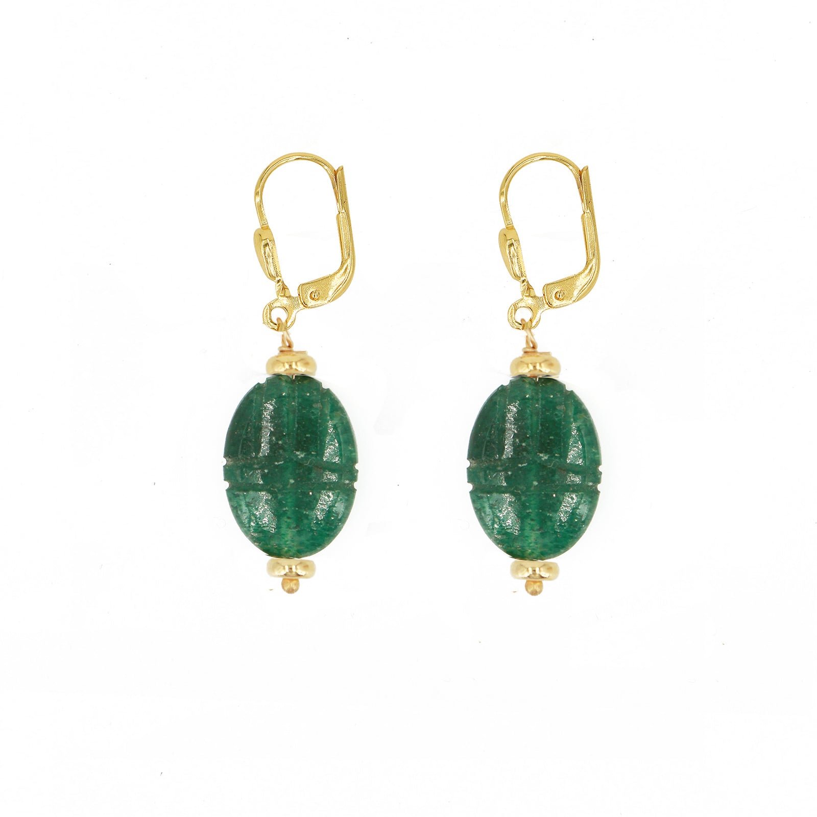Scarab earrings NILAI Green