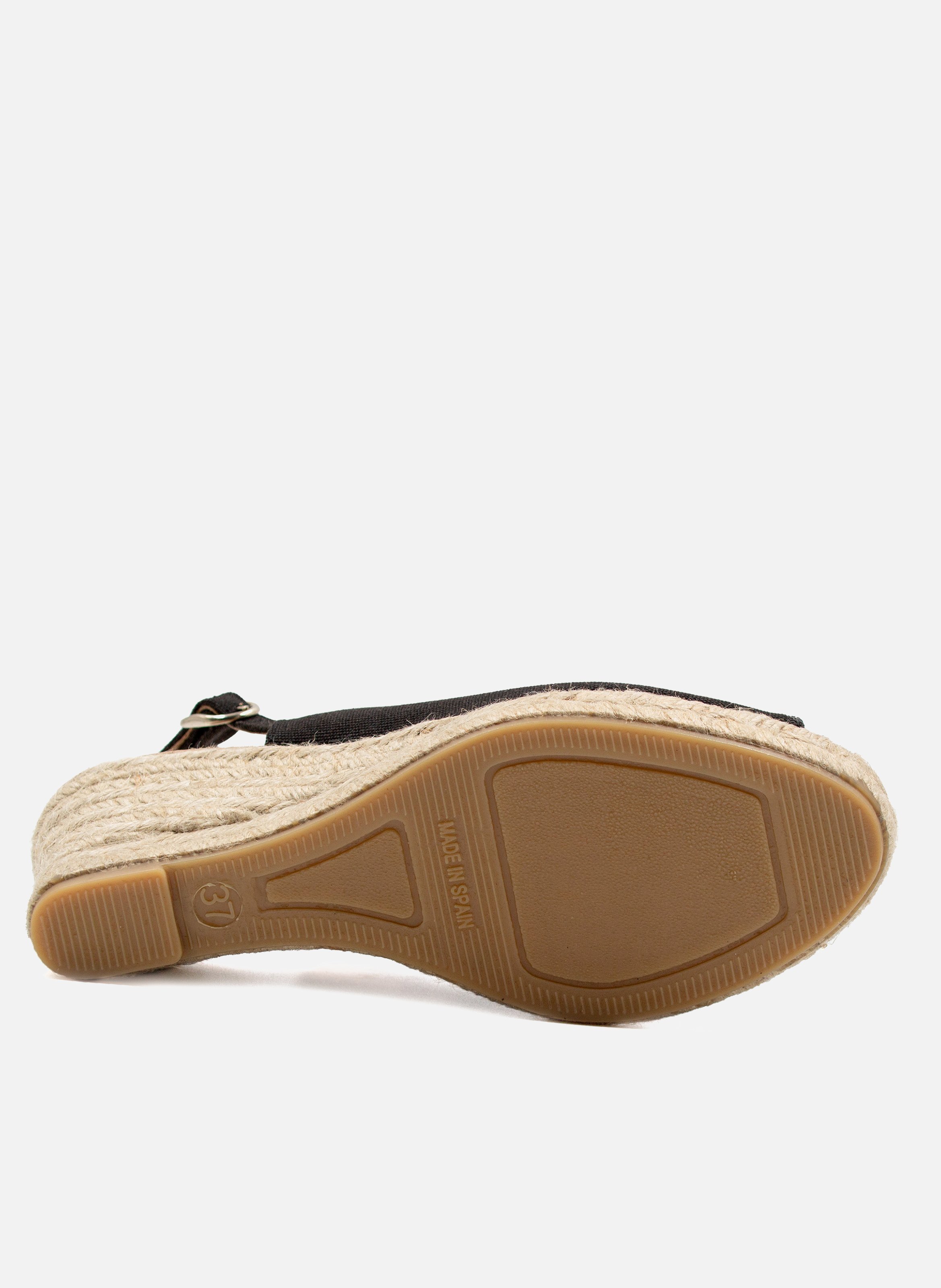 Recycled canvas slingback espadrilles JULES & JENN Black