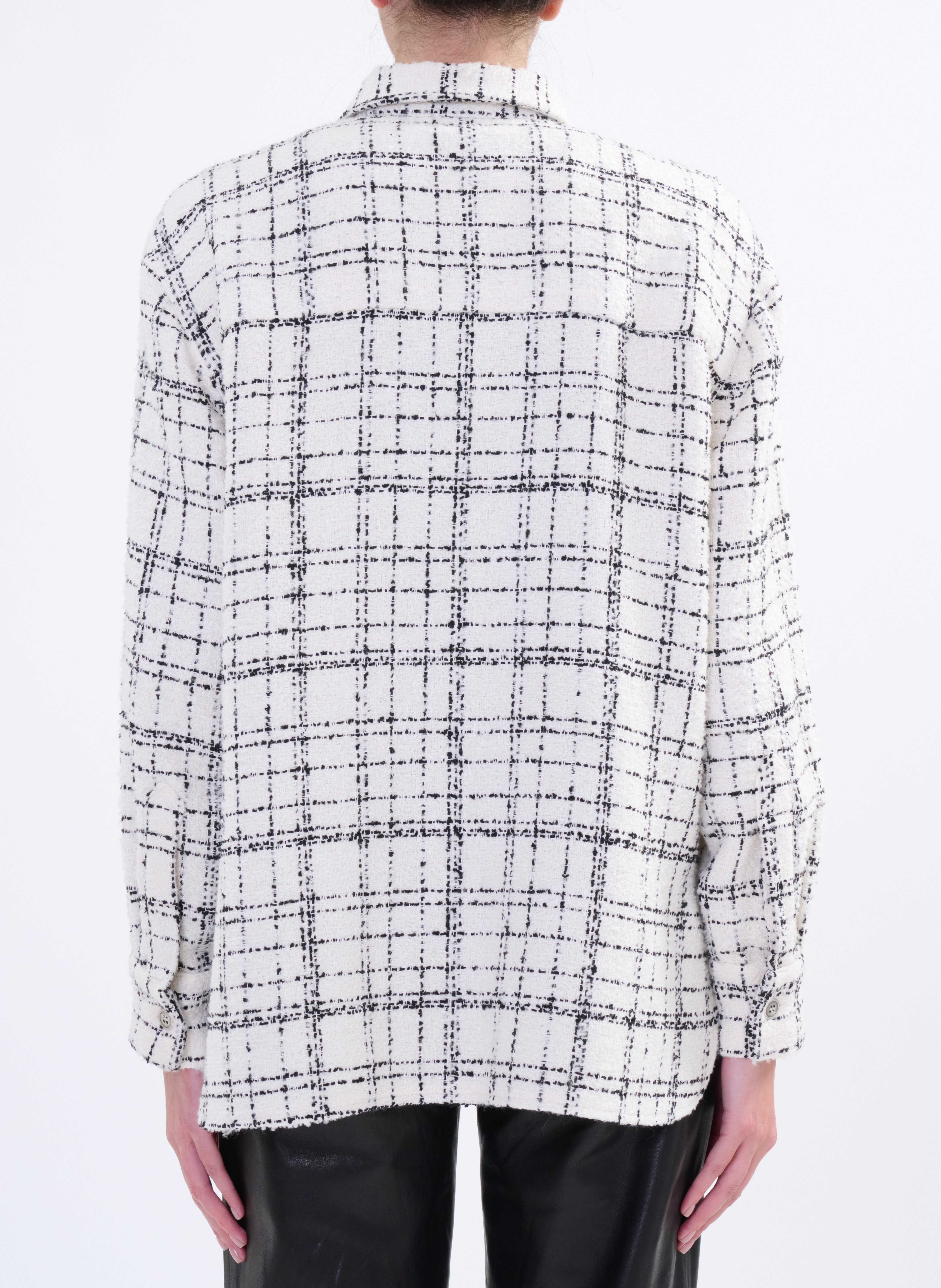 Bluse aus Baumwoll-Mix mit klassischem Kragen Schwarz